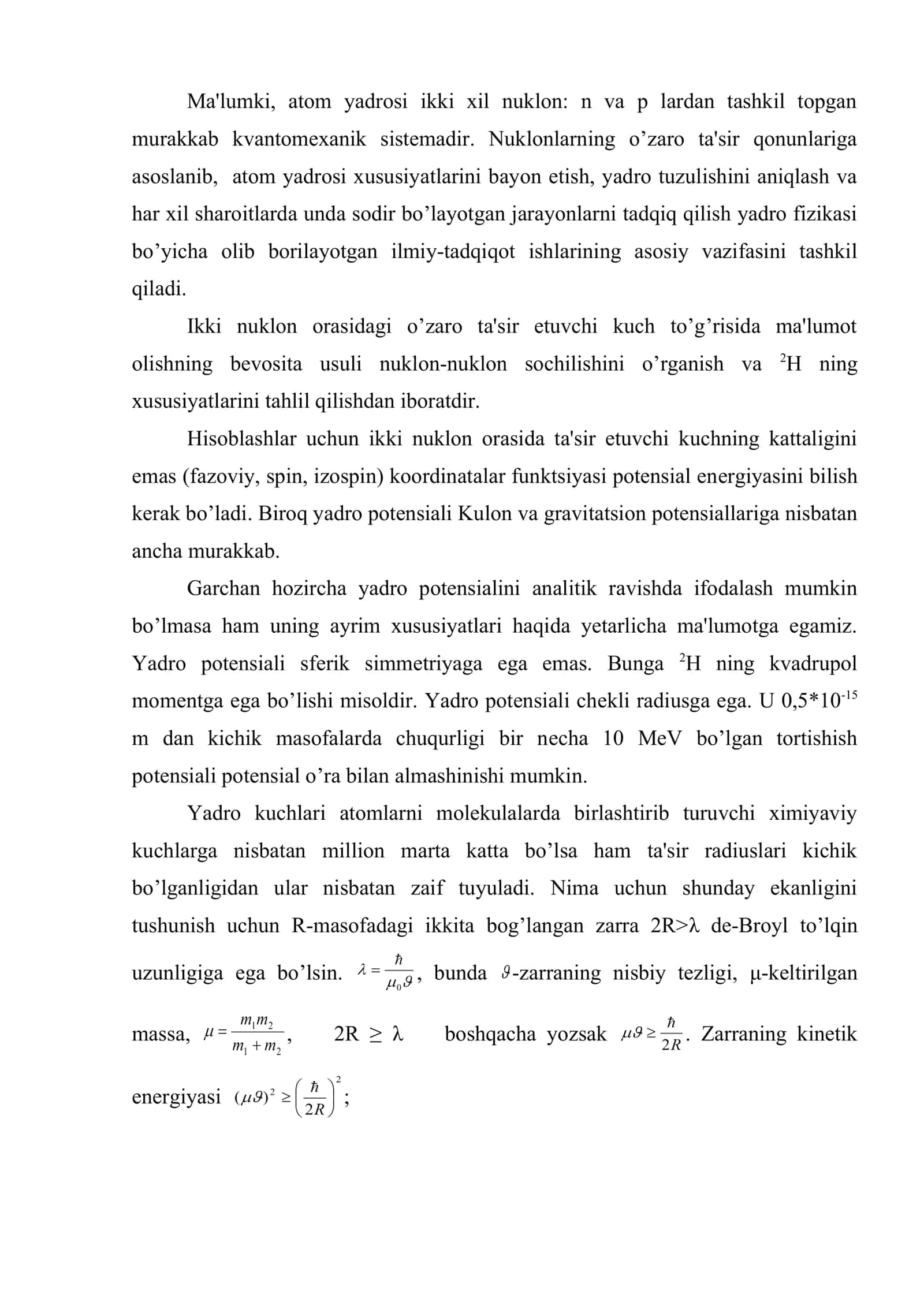 Yadro modеllari 2