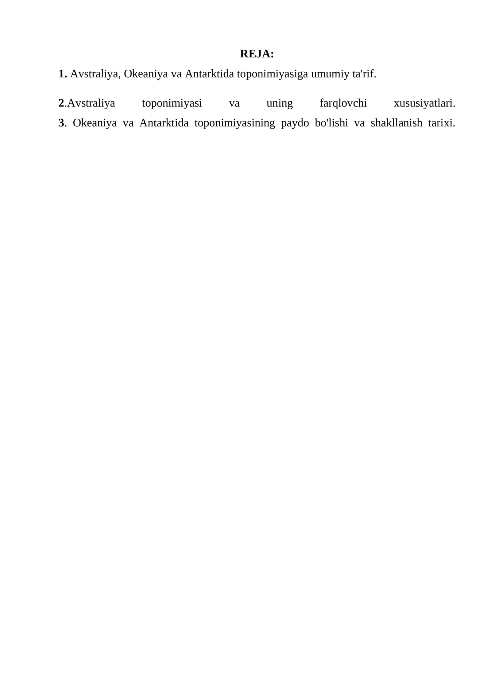Avstraliya, Okeaniya va Antarktida toponimiyasi (2) 2