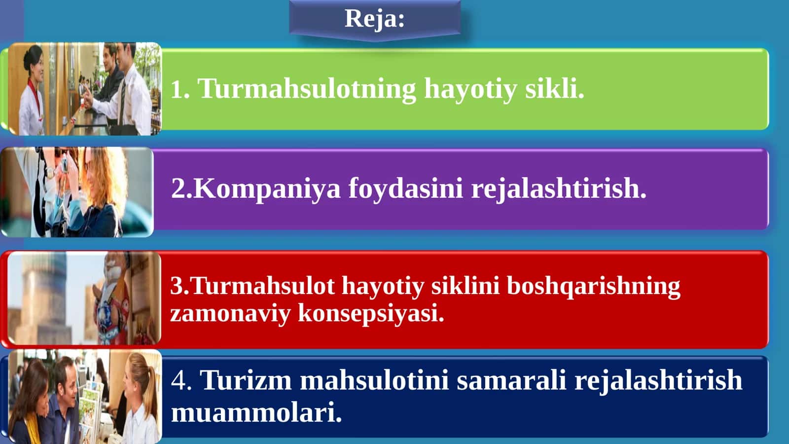 TURISTIK MAHSULOTNI ISHLAB CHIQISH 2