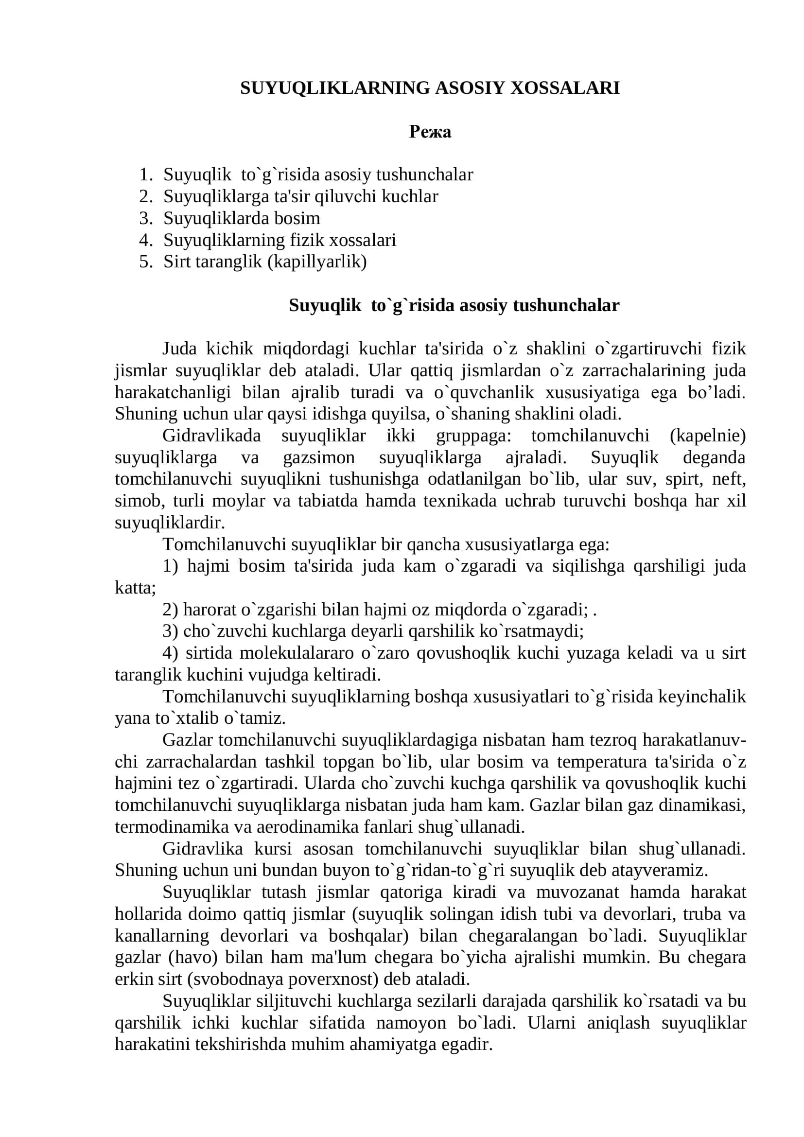 Gidropnevmoyuritmalar kafedrasi Referat 2