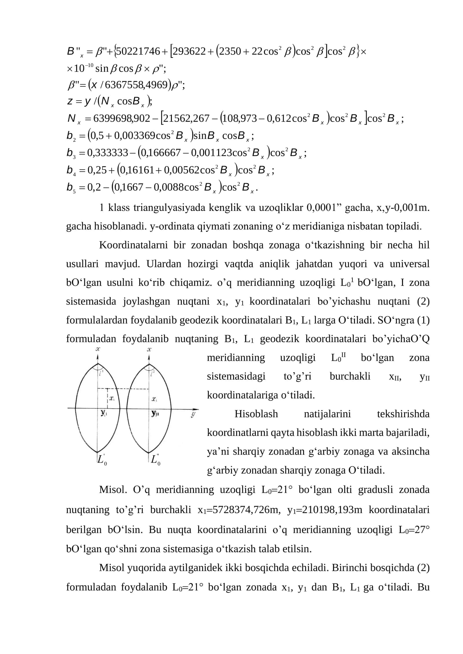Gauss-Kryuger koordinatalarini hisoblash 2
