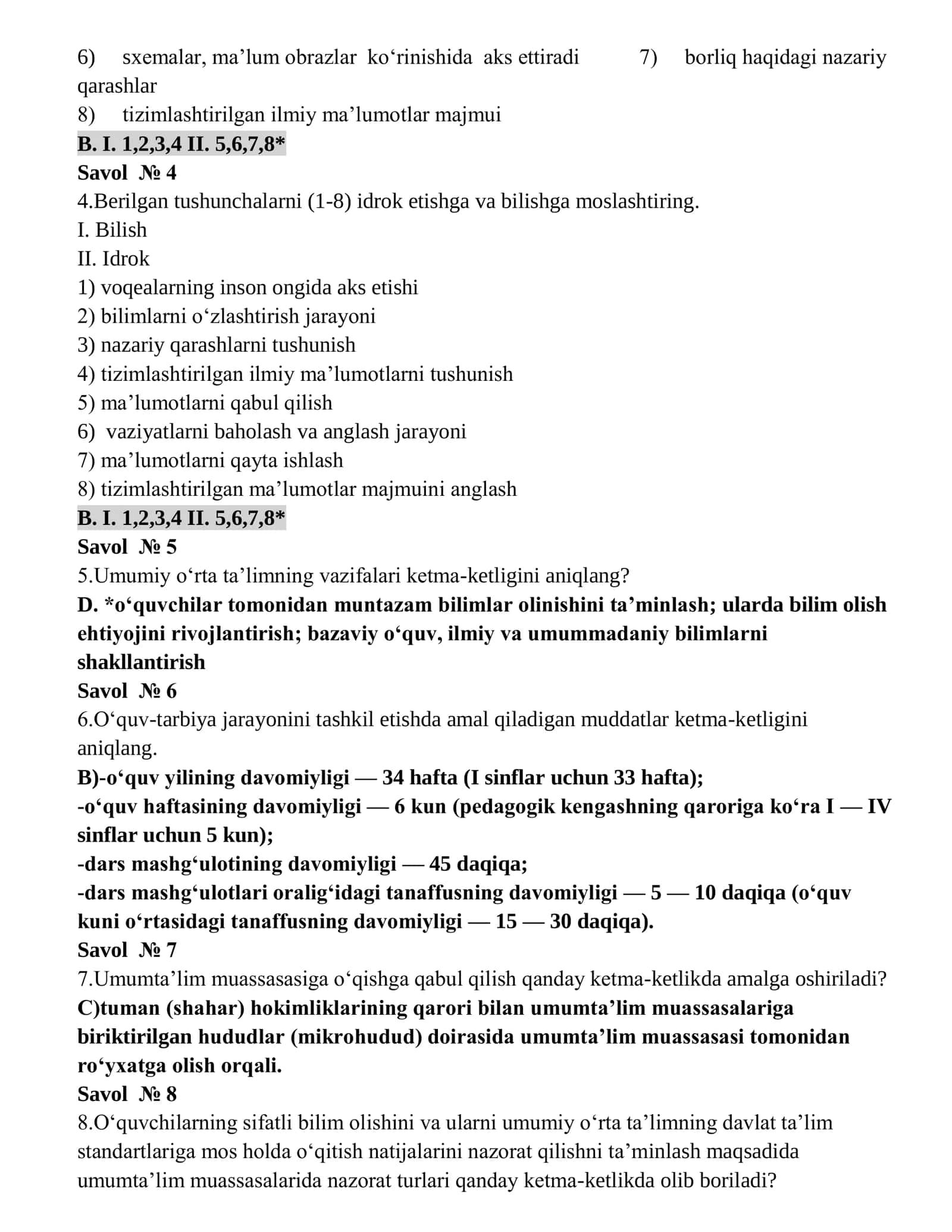 2-Testlar menejerlik (Javoblari bilan) 2
