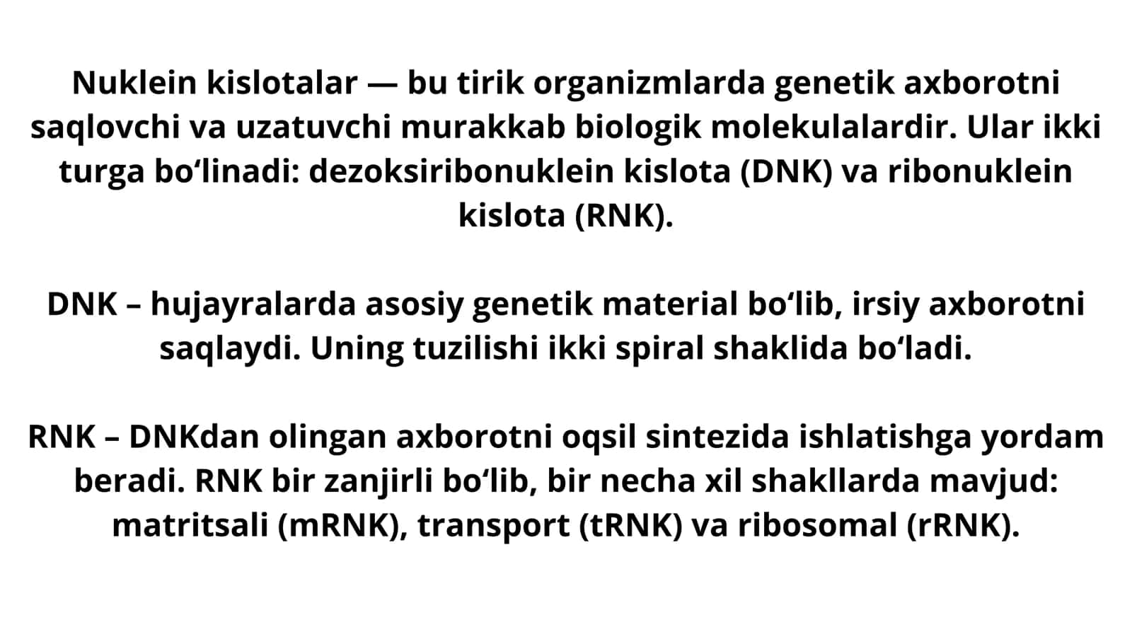 Nuklein kislotalar 2