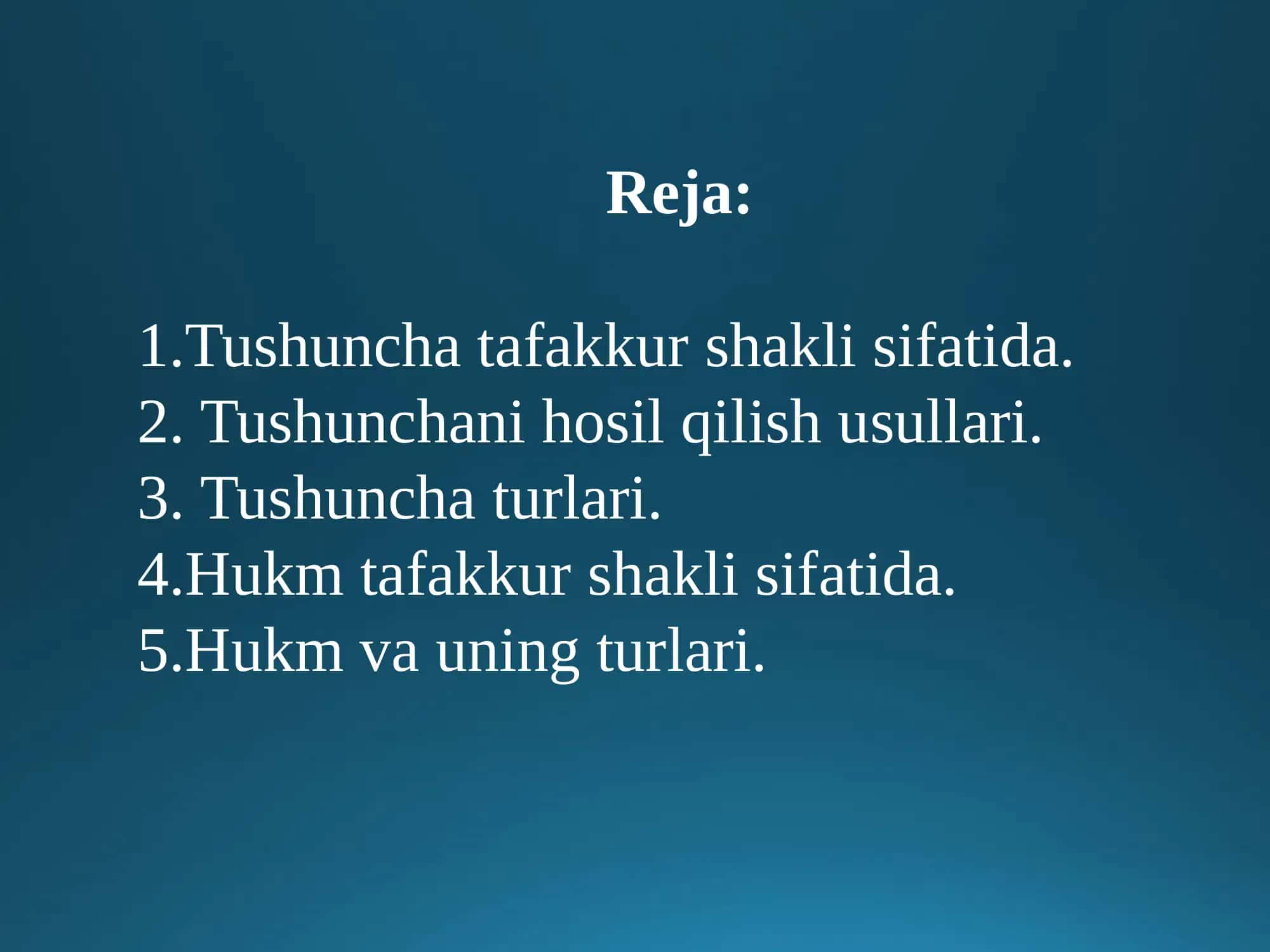 Tafakkur shakllari 2