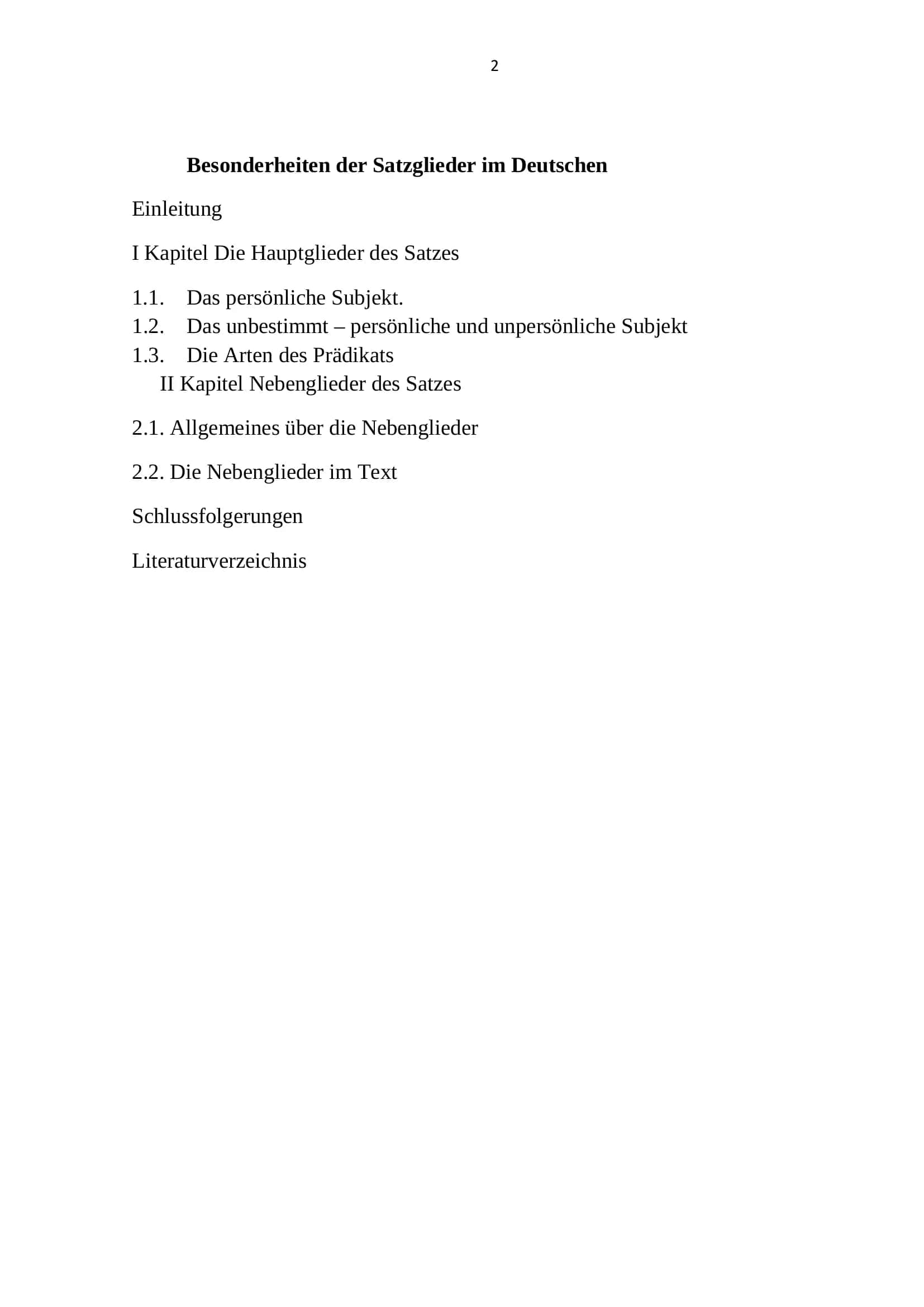 Besonderheiten der Satzglieder im Deutschen 2