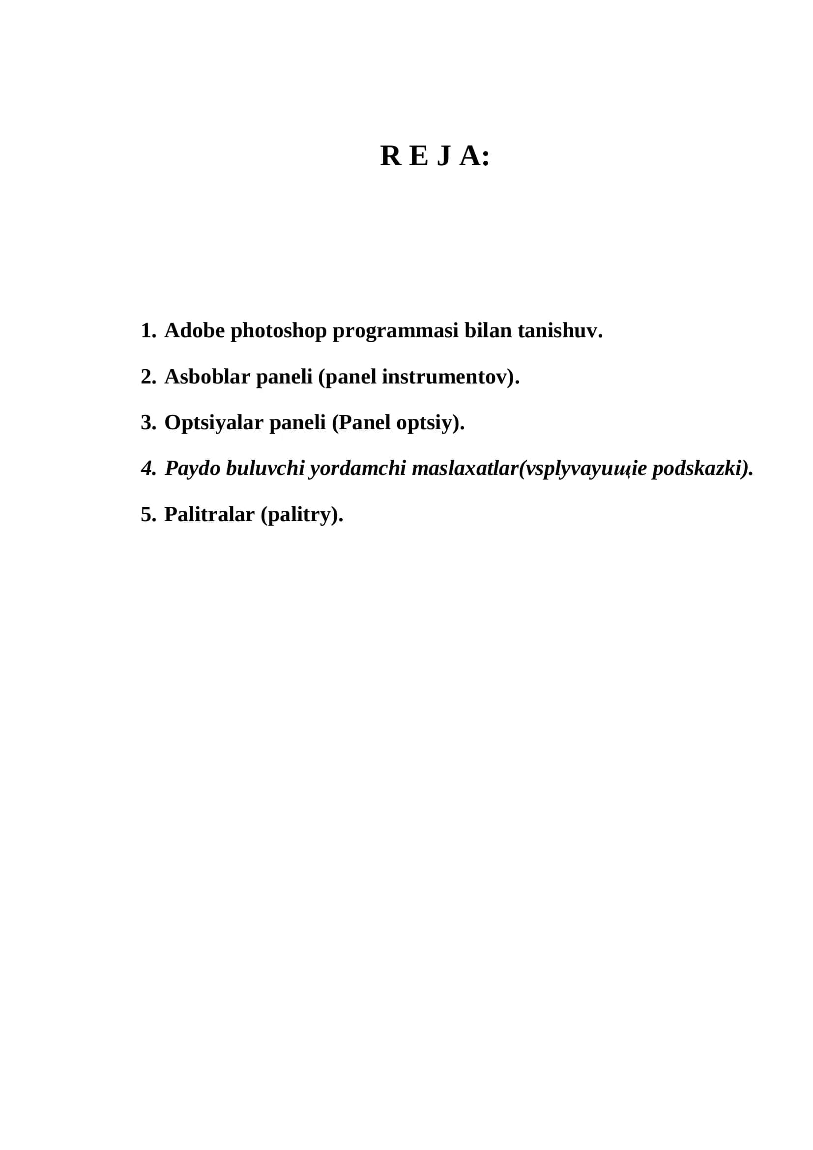 Adobe Photoshop programmasi 2