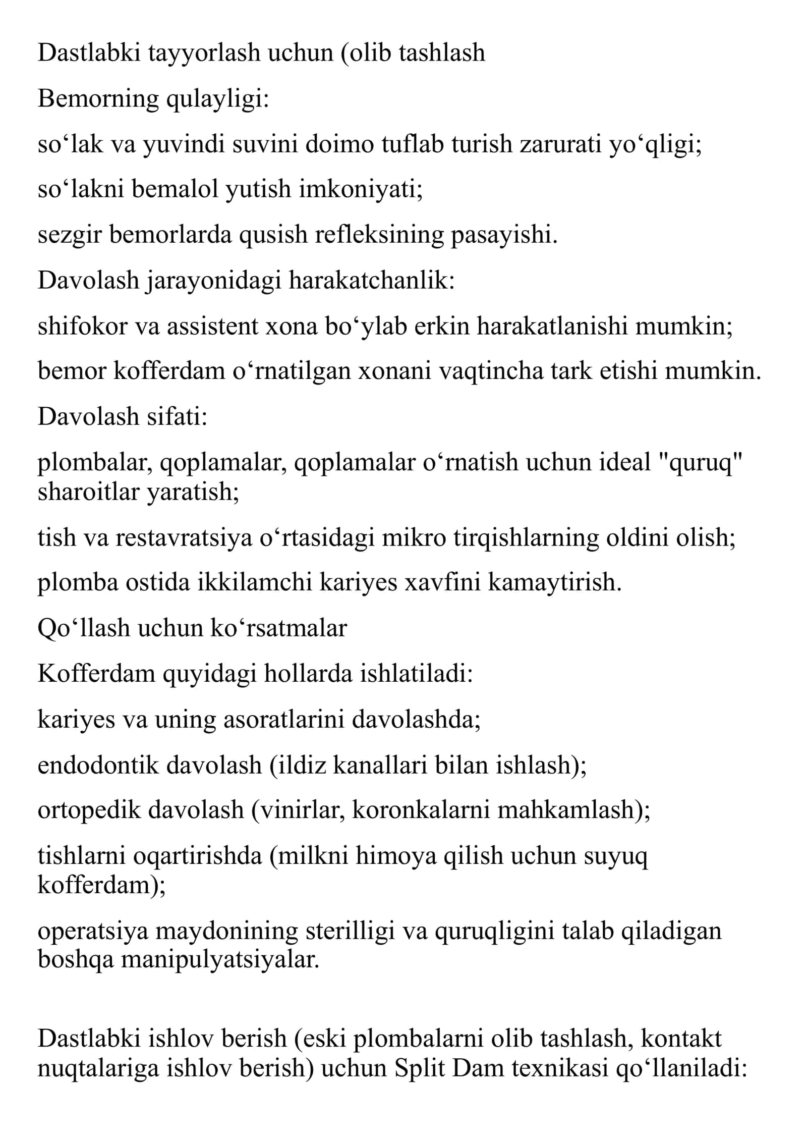 Stomatologiyada ogʻiz suyuqligidan izolyatsiya qilish 2