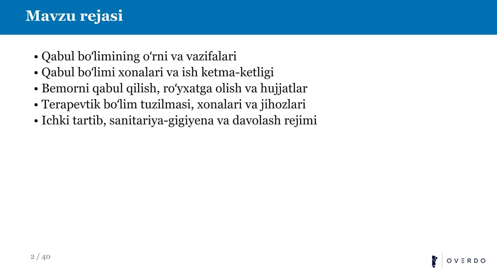 TIBBIYOT KASBIGA KIRISH 2
