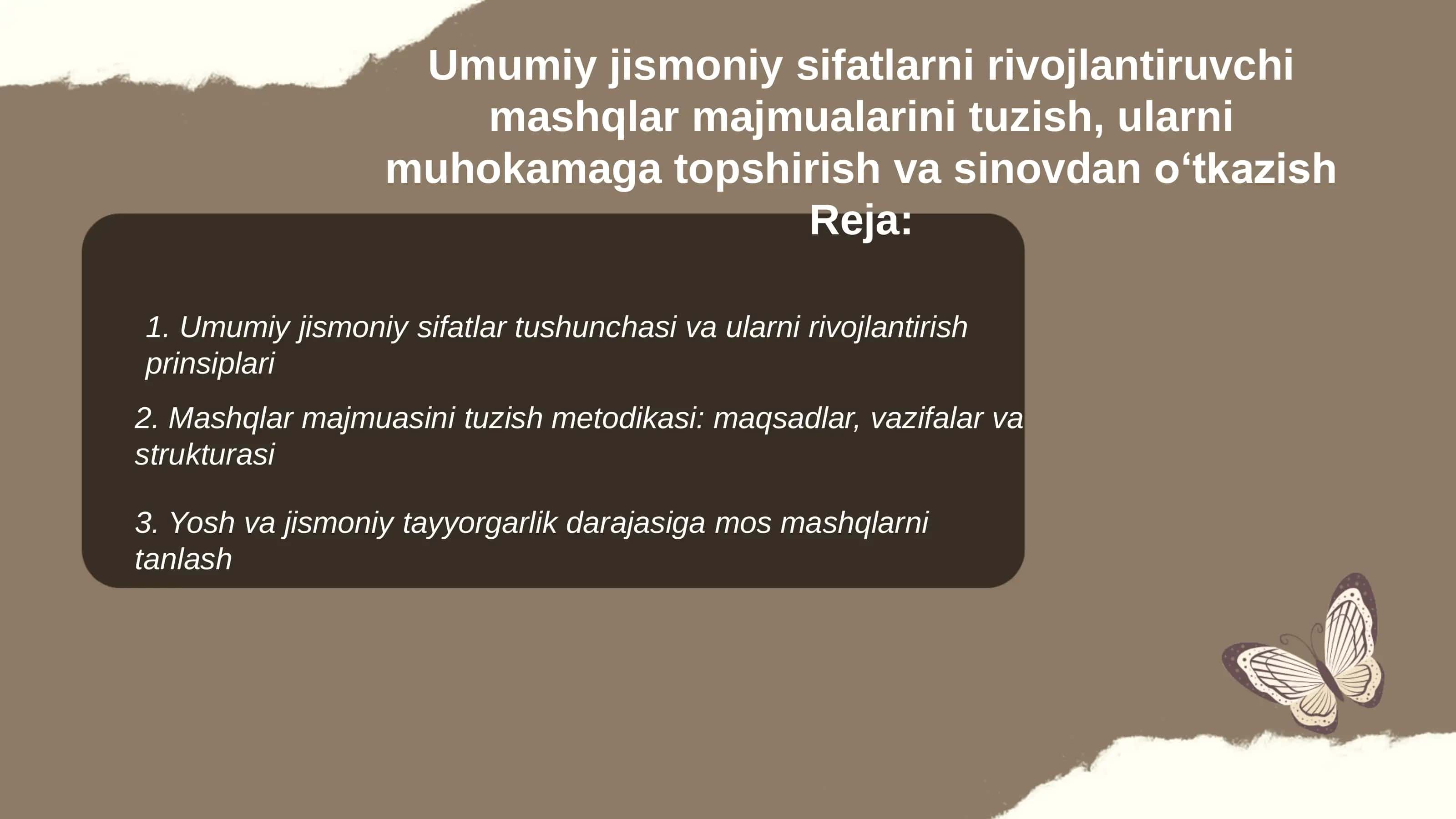 Umumiy jismoniy sifatlarni rivojlantiruvchi mashqlar 2