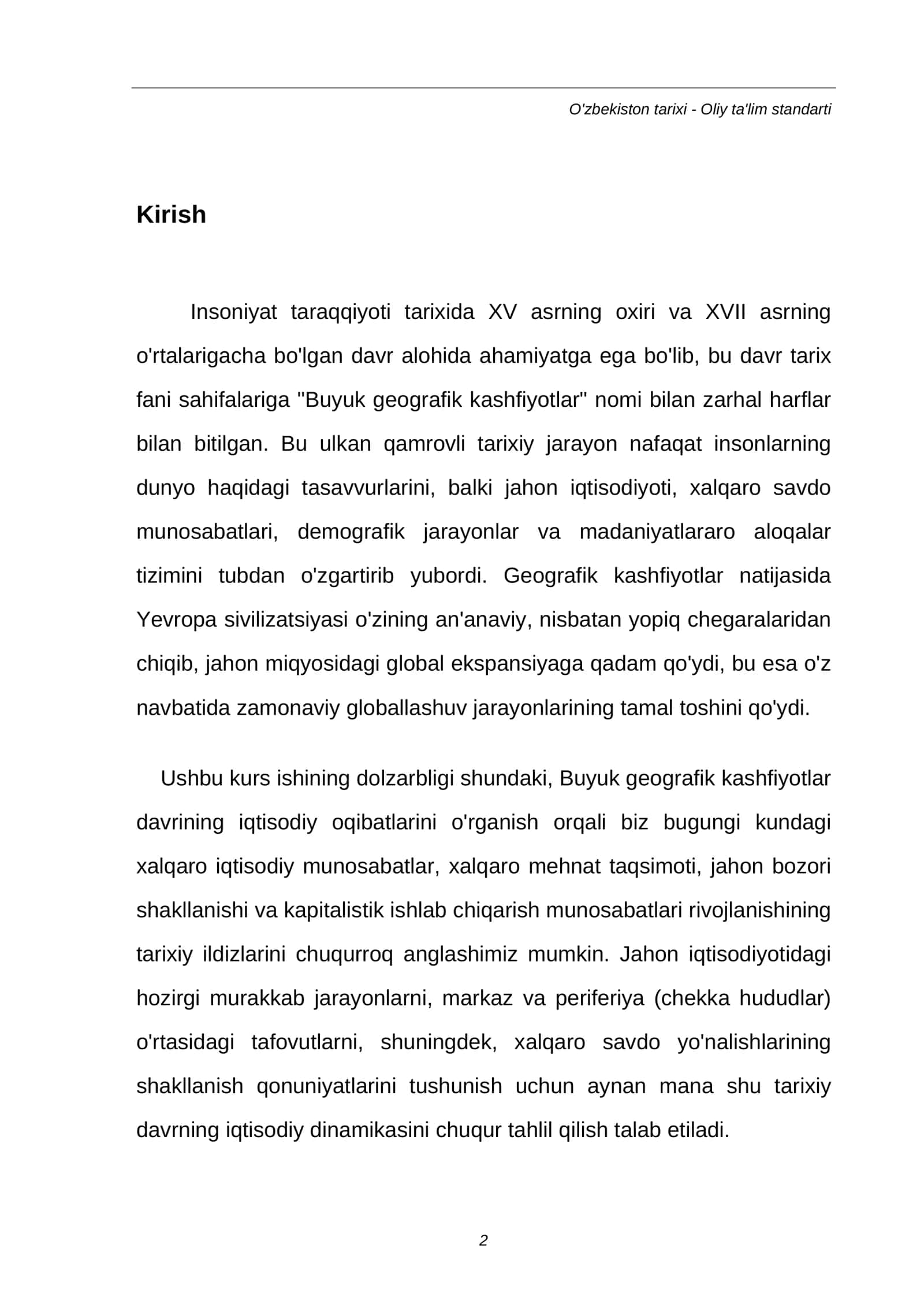 Buyuk geografik kashfiyotlar va ularning jahon iqtisodiyotiga ta'siri 2
