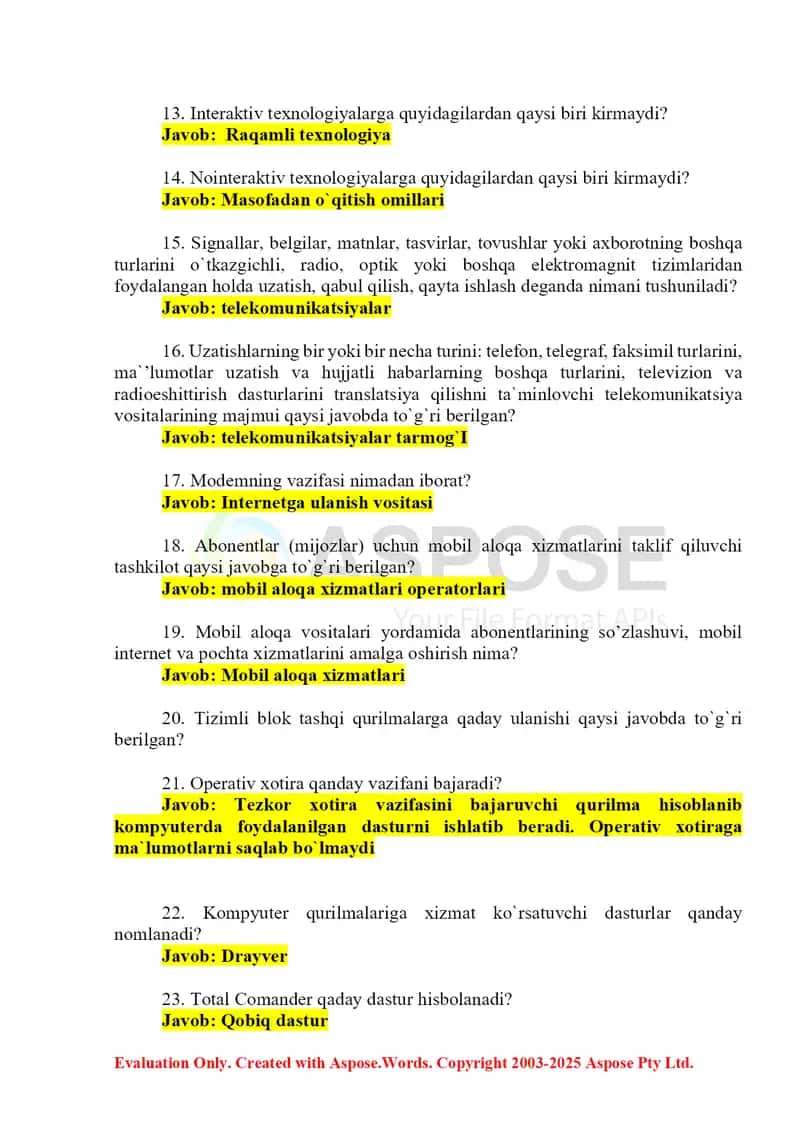 ARGOS TESTLARI 2