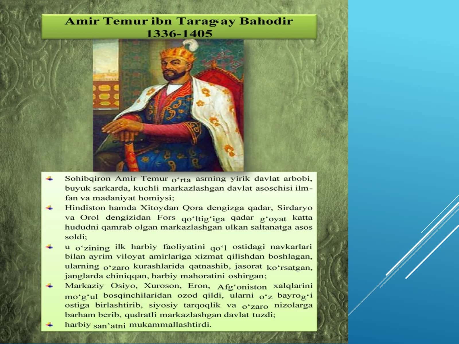 AMIR TEMUR VA TEMURIYLAR DAVRIDA HARBIY ISH RIVOJI 2