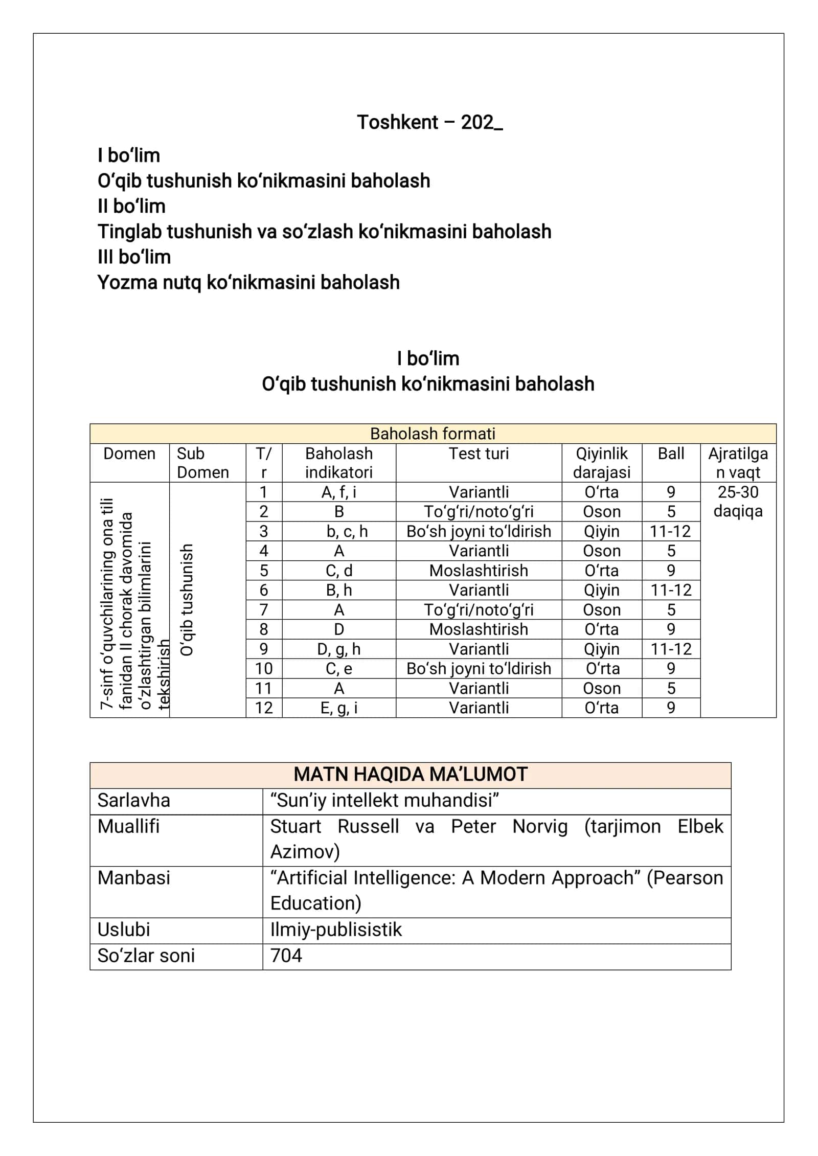 Nutqiy Ko‘nikmalarni Baholash Asoslari 2