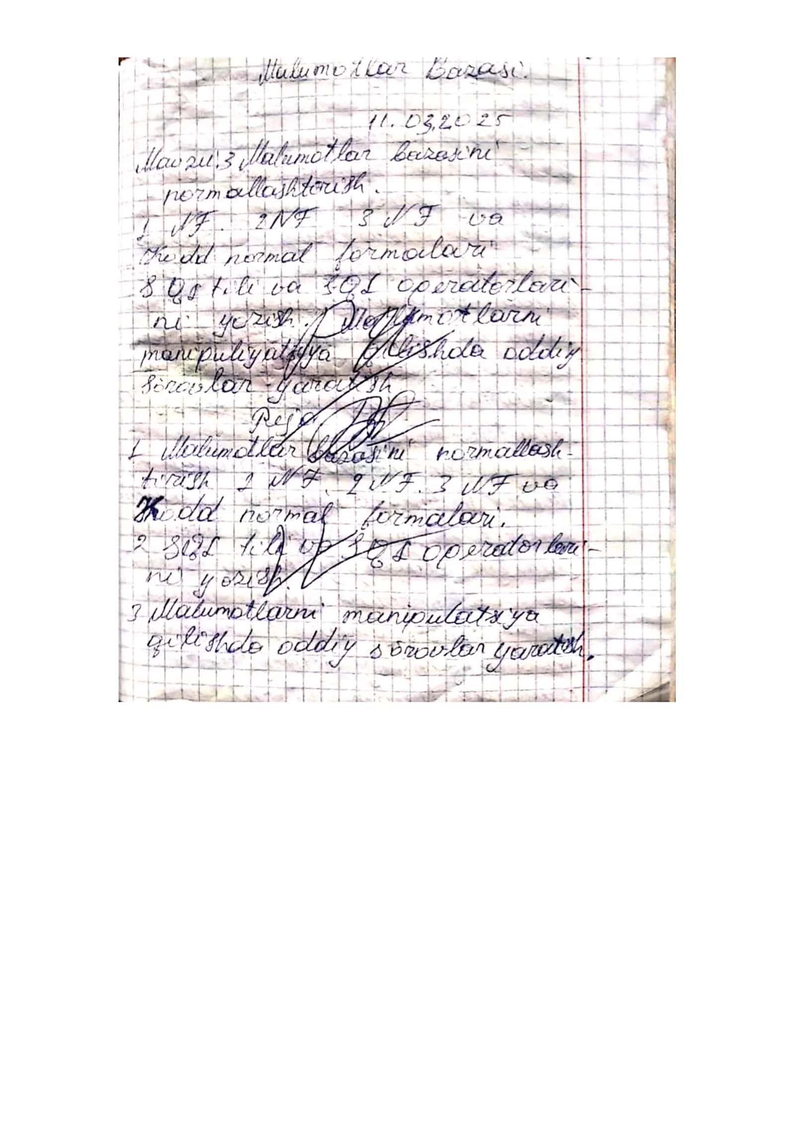 MALUMOTLAR BAZASI FANI 2
