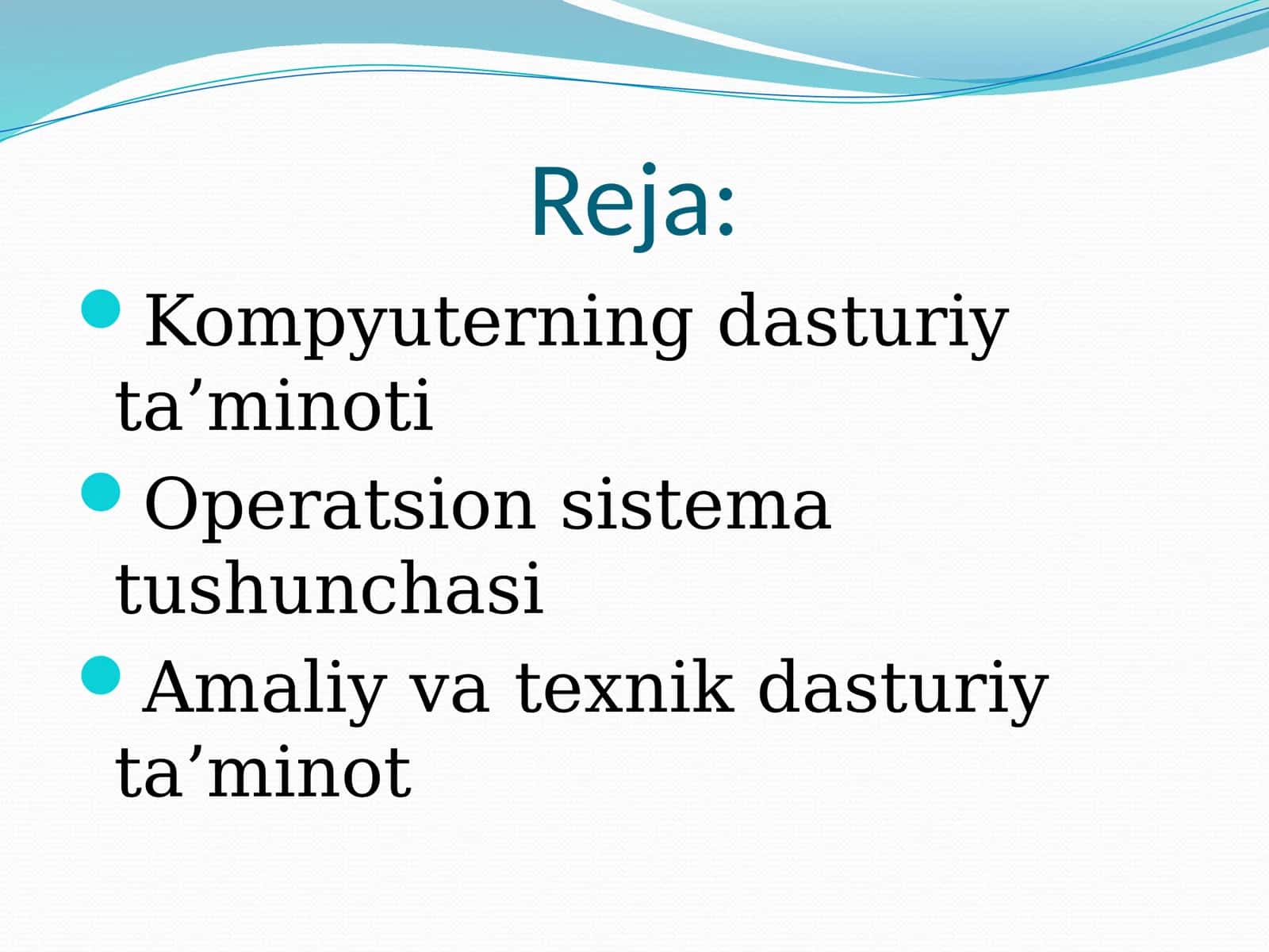 Kompyuterning dasturiy ta’minoti 2