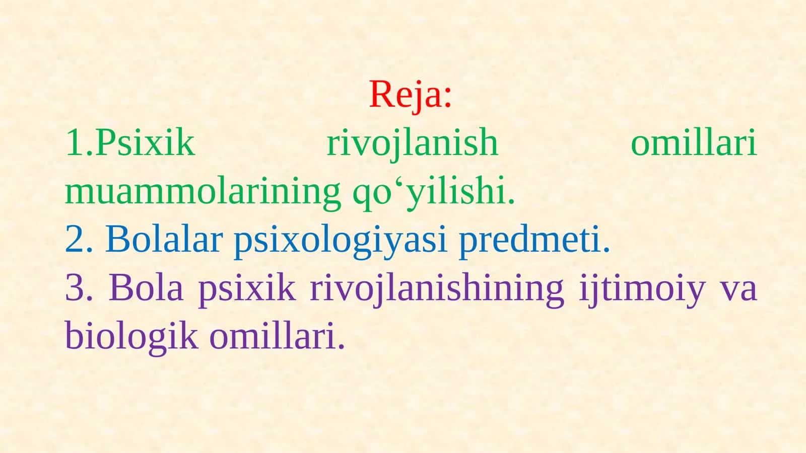 INSON PSIXIK TARAQQIYOTINI TUSHUNTIRISHGA ASOSIY NAZARIY YONDASHUVLAR. 2