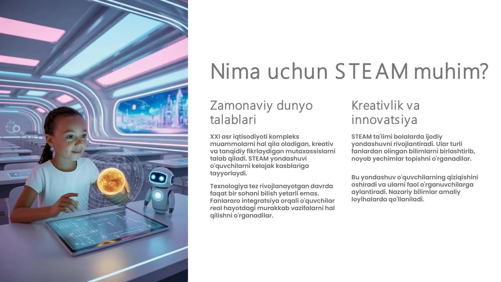 Boshlang‘ich ta’limda STEAM ta’lim texnologiyasi. STEAM yondashuvida kreativ fikrlashni rivojlantirish. San’at orqali ijodiy o‘rganish 2