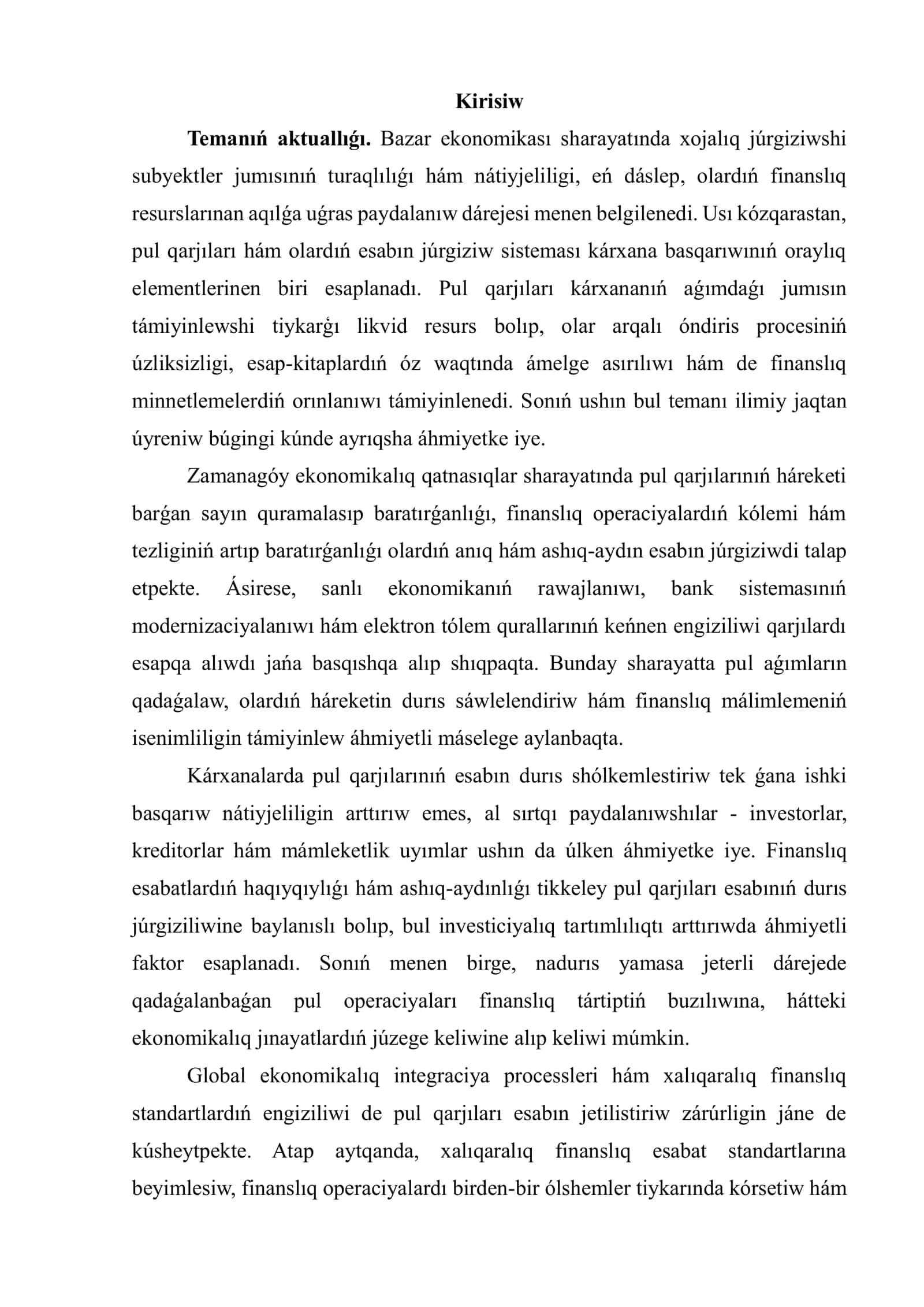 Pul qarjıları esabı hám esap-kitaplardıń teoriyalıq tiykarları 2