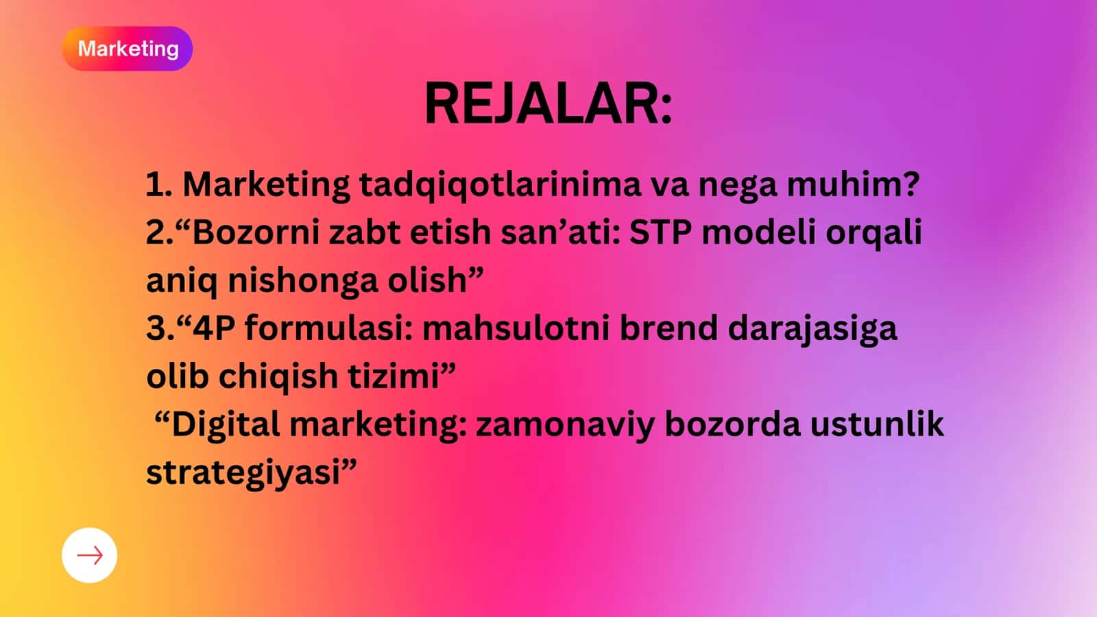 Marketing Tadqiqotlari 2