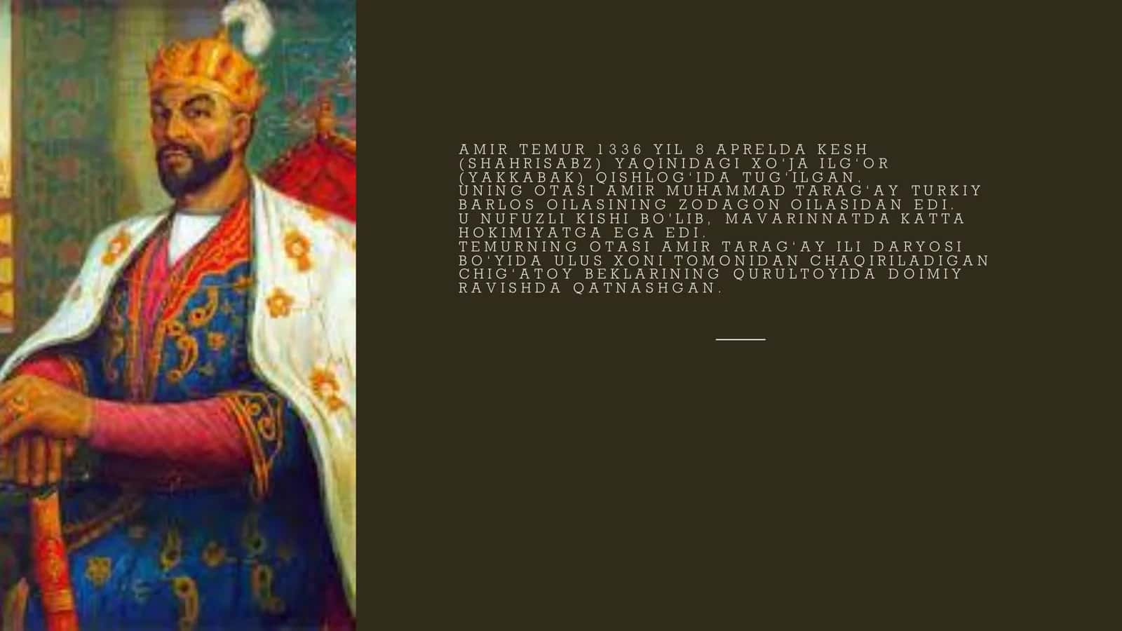 AMIR TEMUR VA TEMURIYLAR DAVRIGA OID TARIXIY, BADIIY ASARLAR BILAN TANISHISH 2