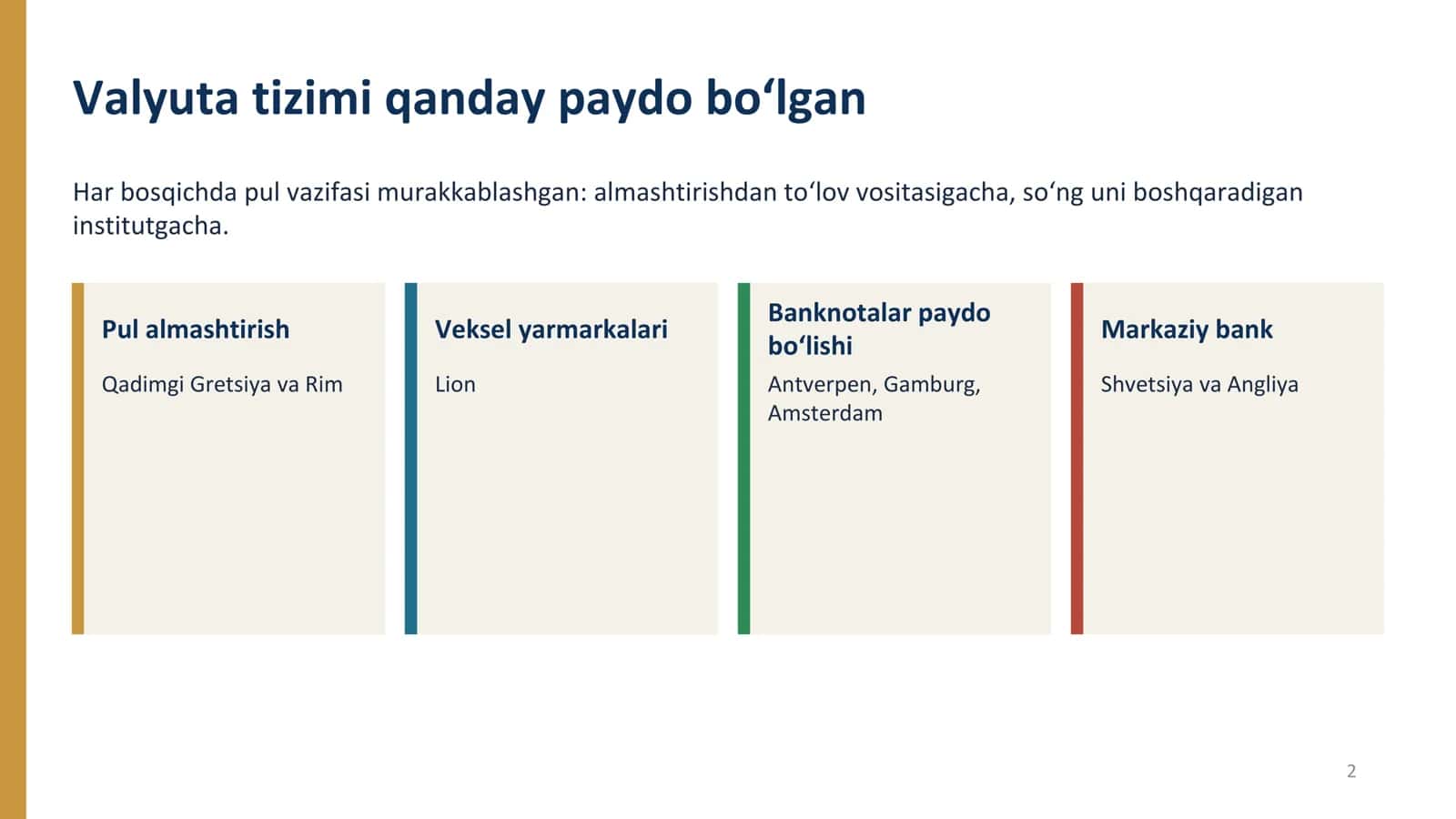 Xalqaro valyuta tizimi haqida taqdimot 2