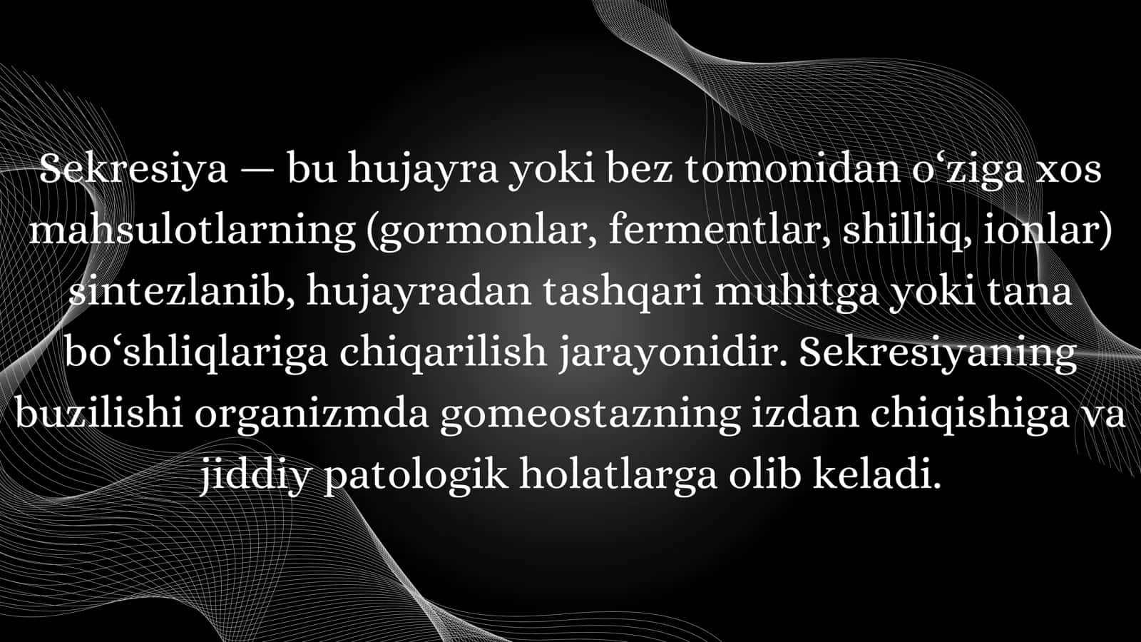 Sekresiya jarayonining buzilishlari va patofiziologik ahamiyati 2