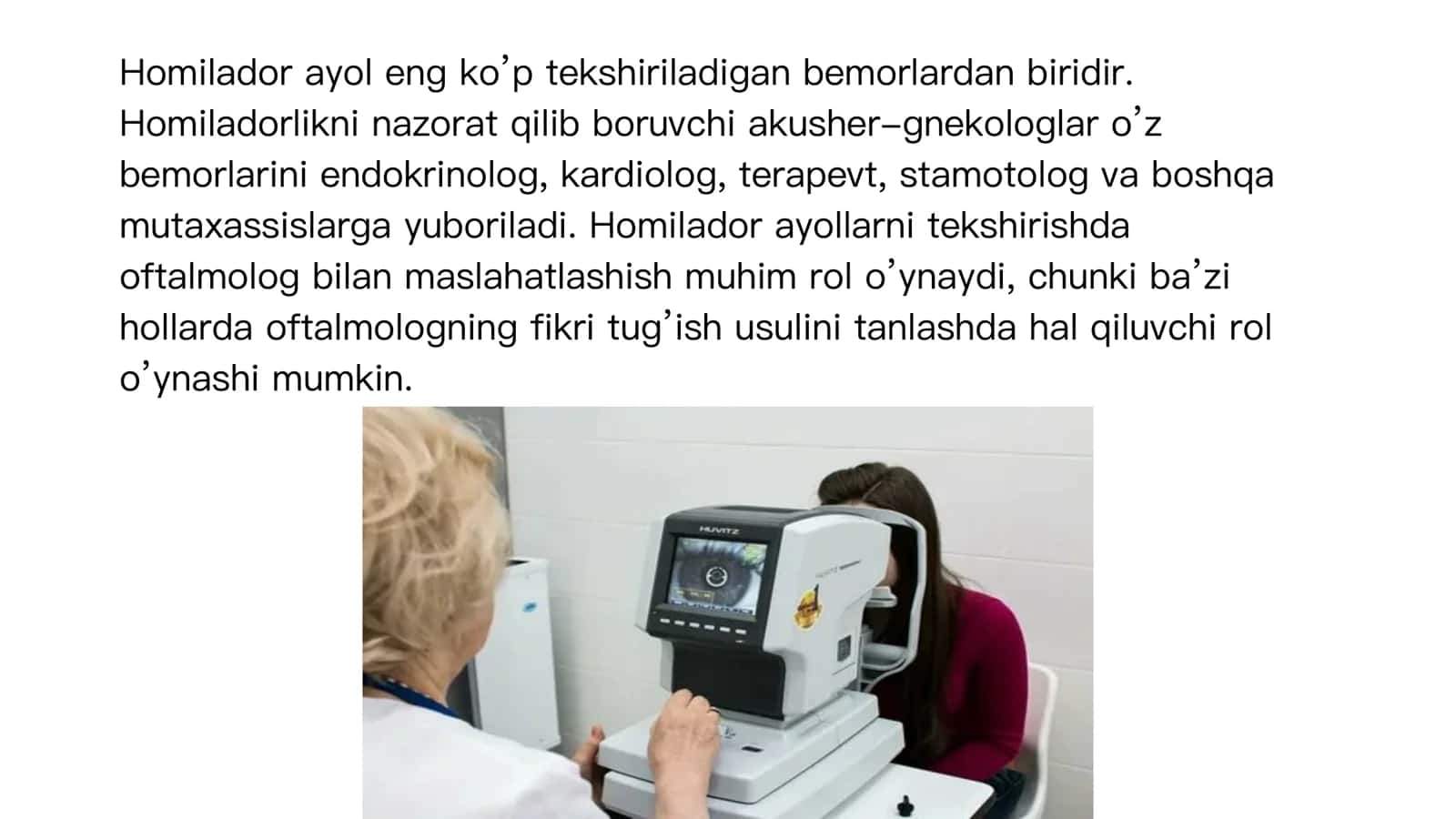 Homilador ayollarda oftalmik 2