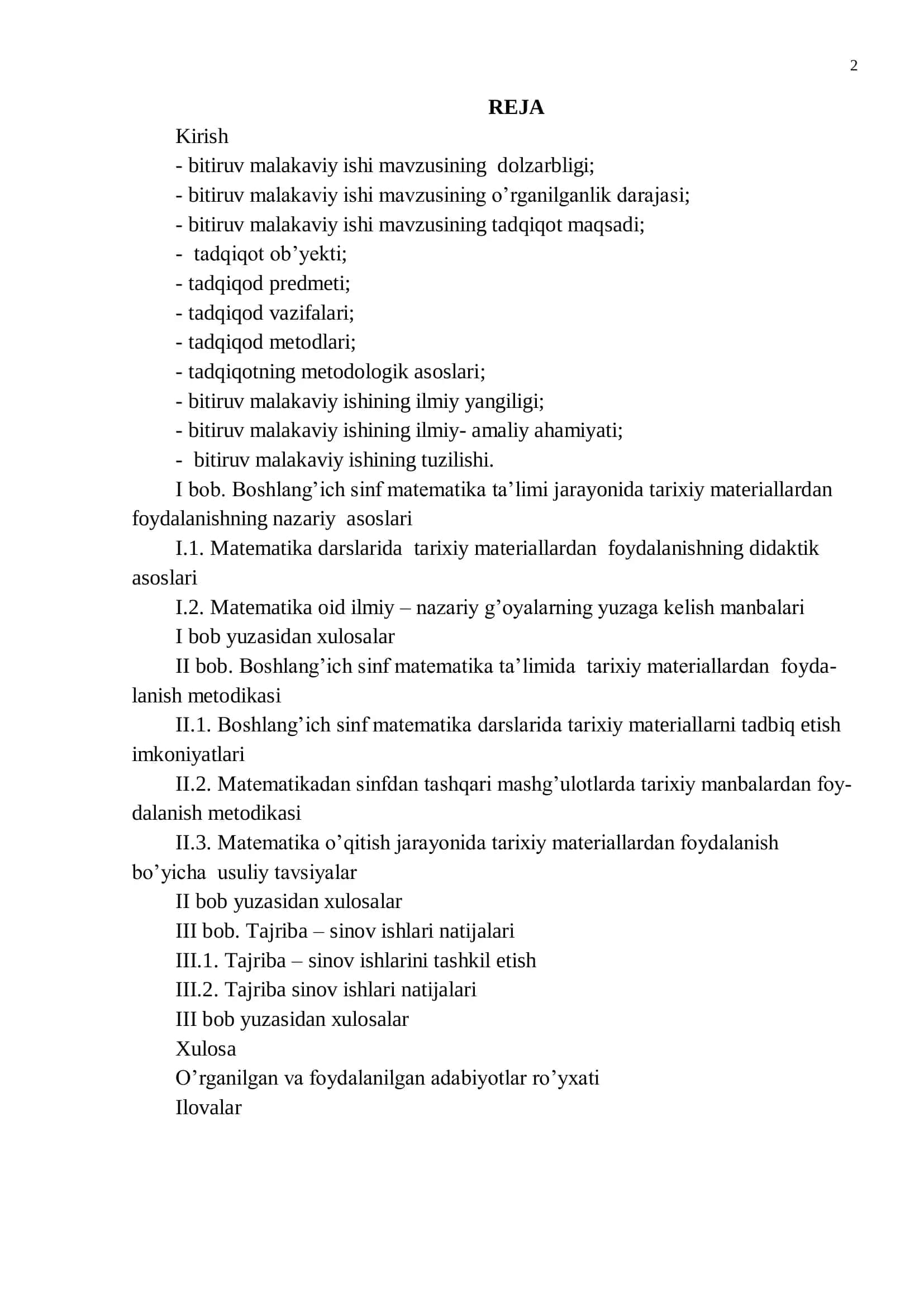 Boshlang’ich sinf matematika ta’limida tarixiy materialdan foydalanishning metodik asoslari 2