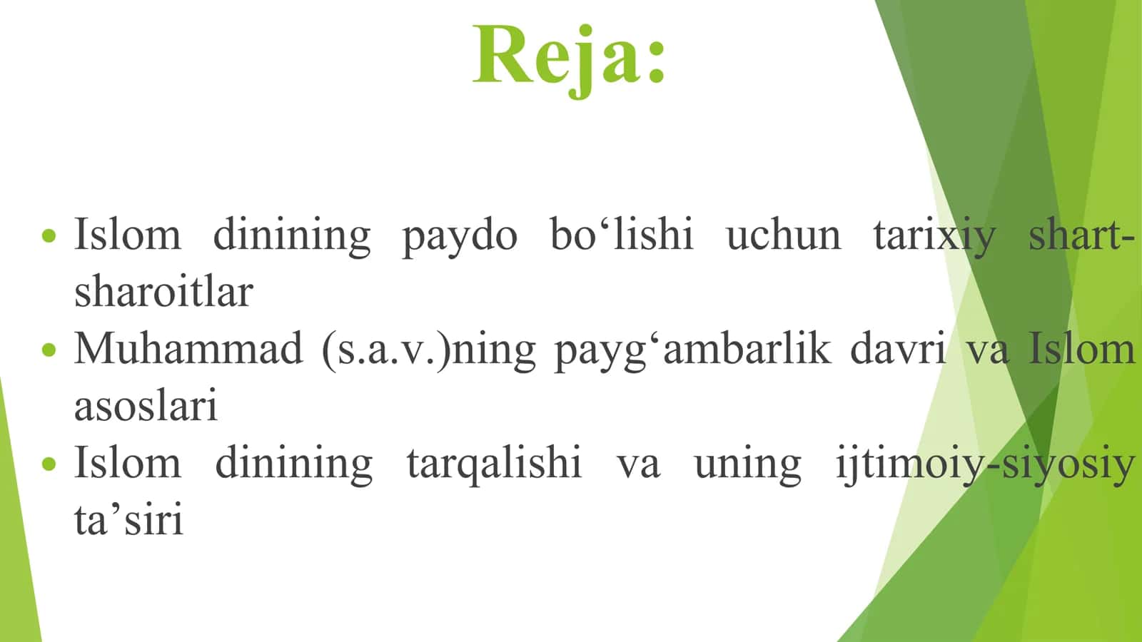 Islom dinining vujudga kelishi 2