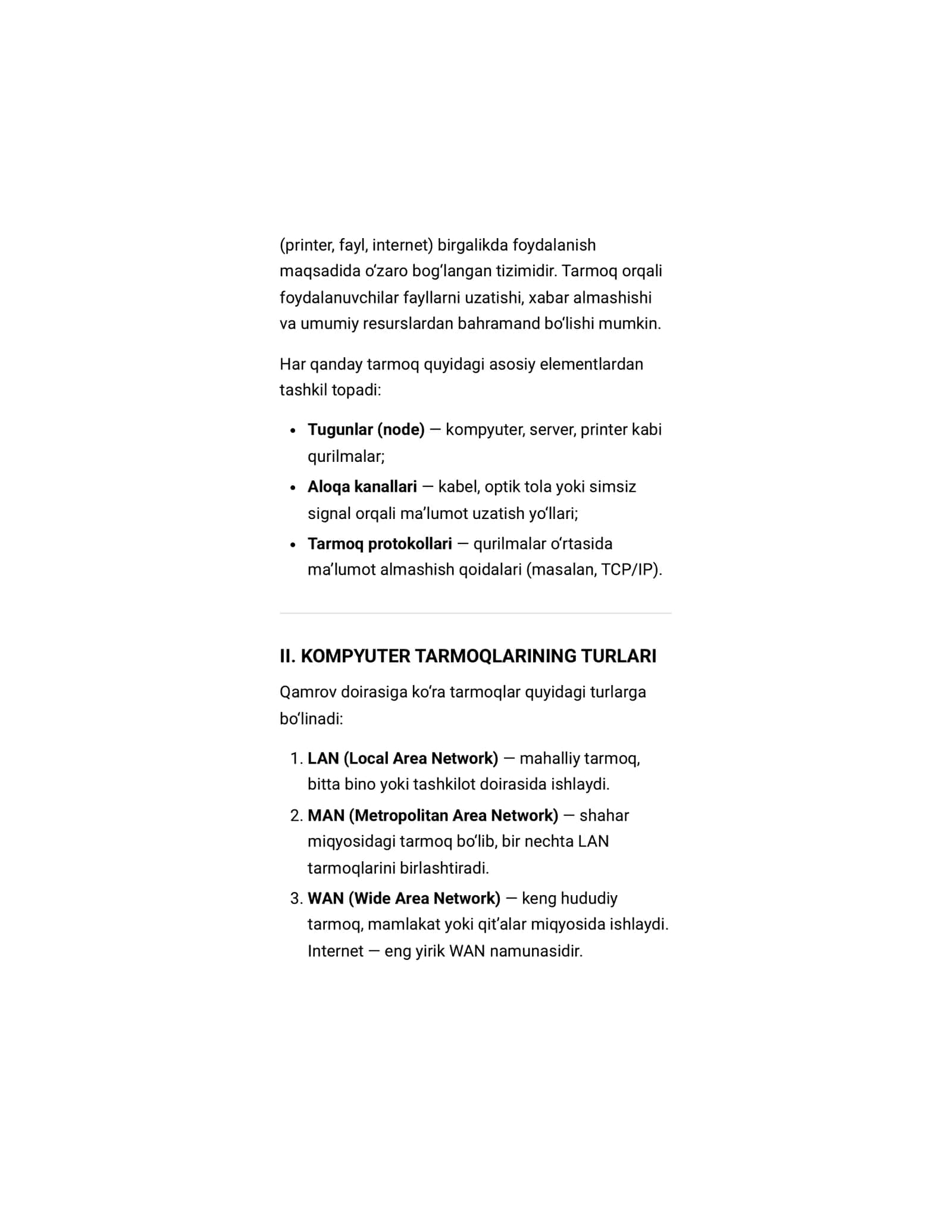 Referat Kompyuter tarmoqlari 2