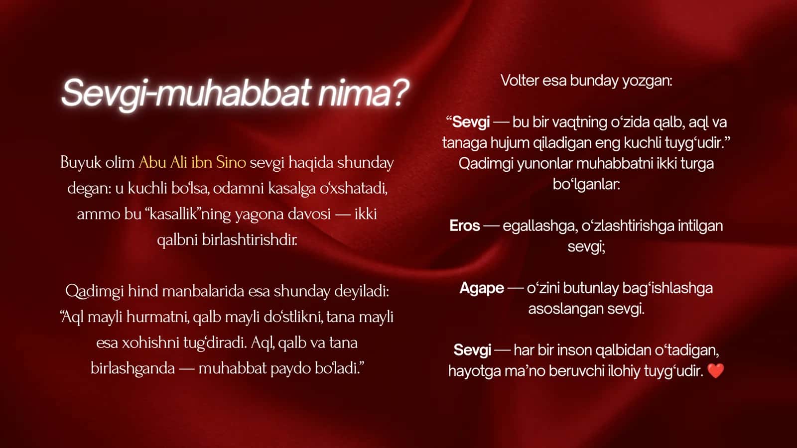 Kursh ishi/Prezentatsiya. Sevgi muhabbat psixologiyasi. 2
