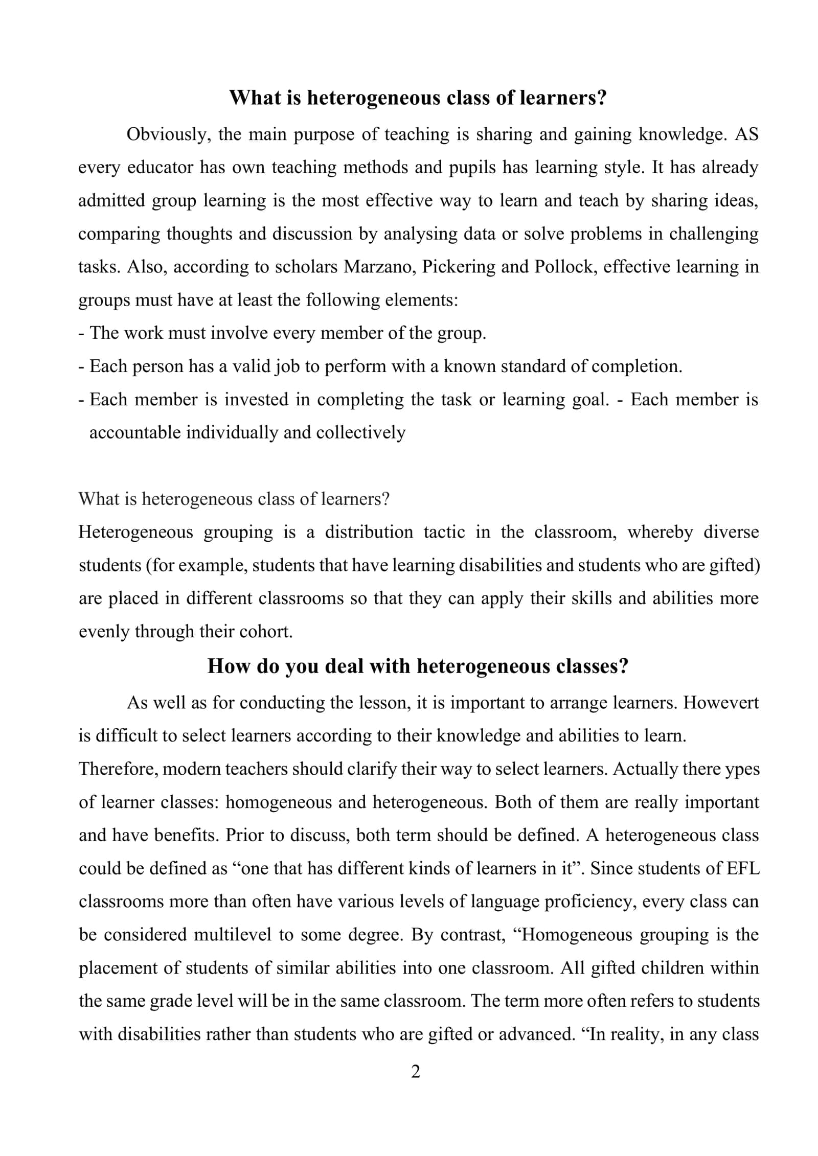 Learner differences teaching heterogeneous classes 2