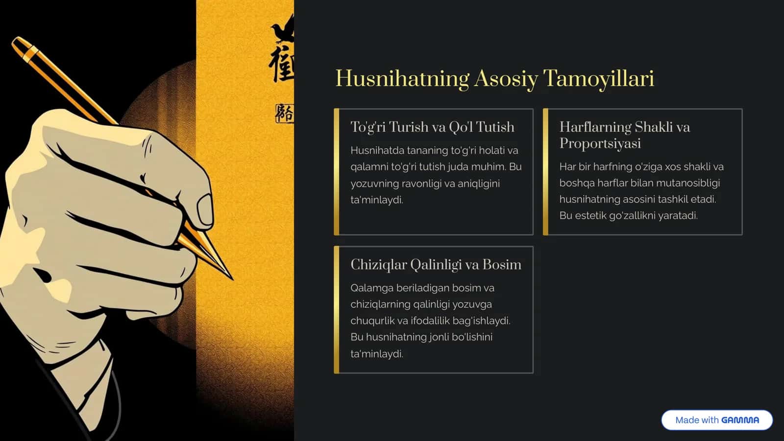 Husnihatga O'rgatish Tamoyillari 2