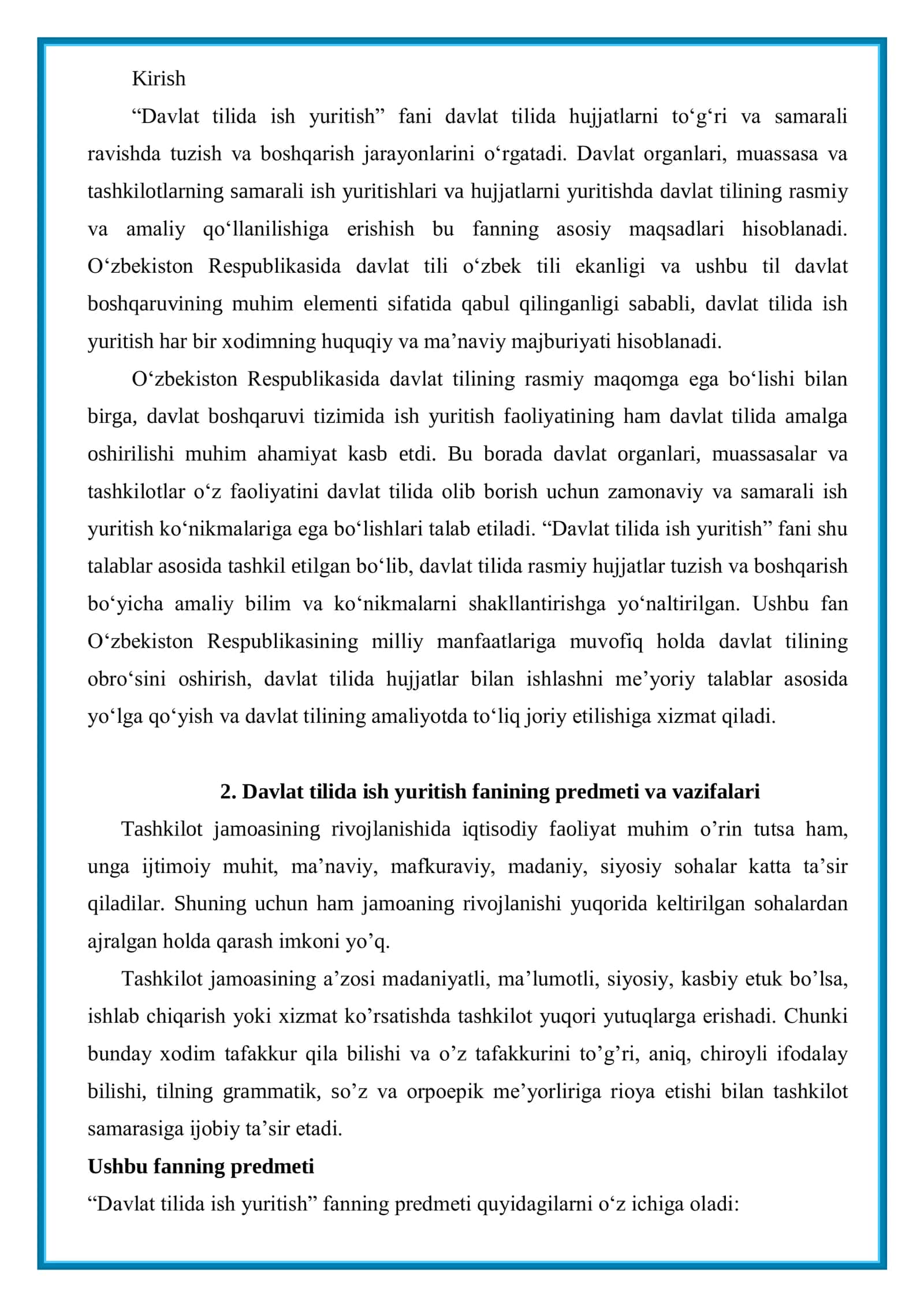 Davlat tilida ish yuritish 2
