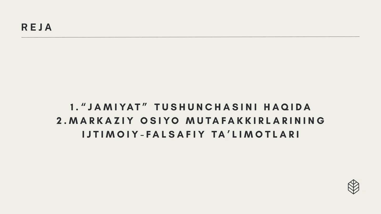 Jamiyat falsafasi 2