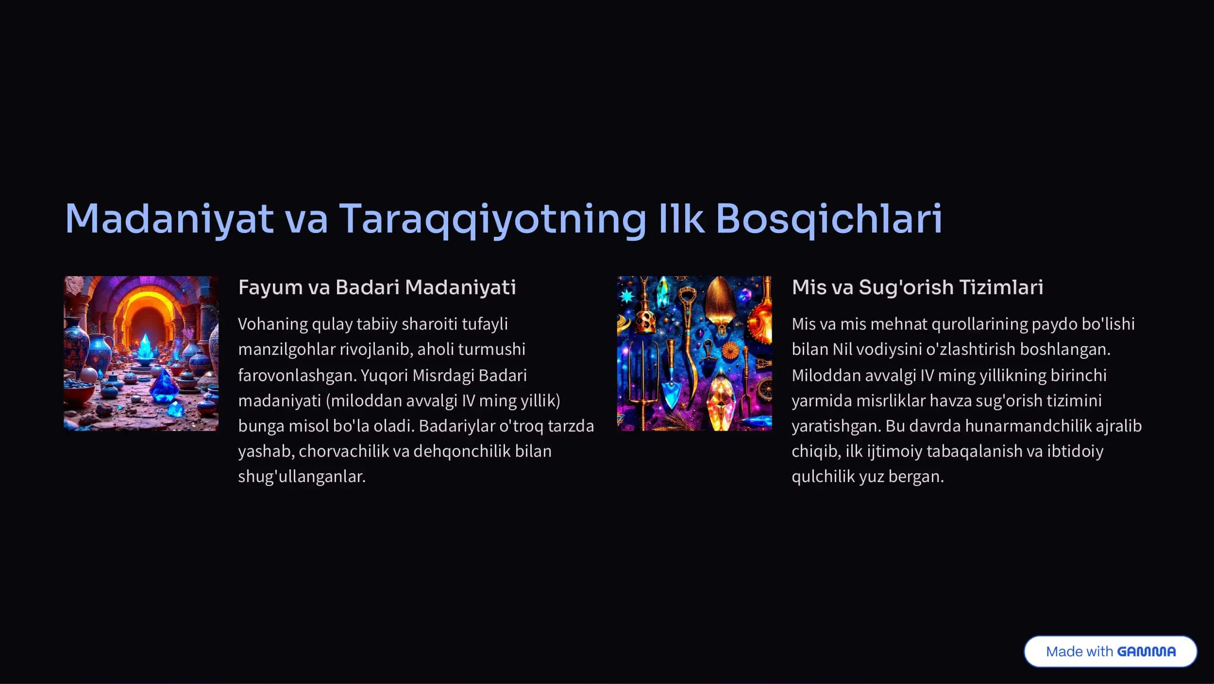 Qadimgi Misr Sivilizatsiyasi: Nil Bo'yidagi Hayot 2