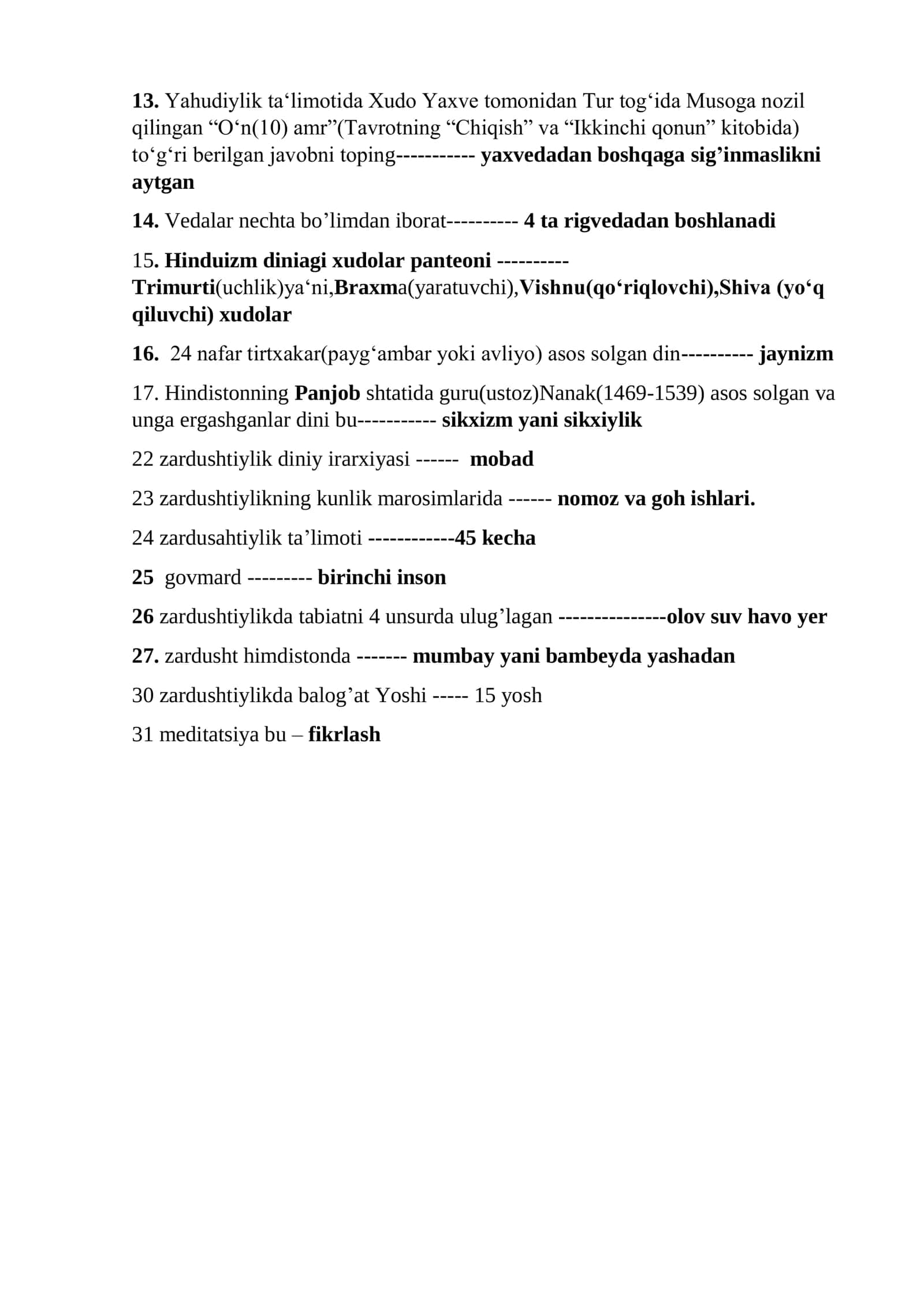 Dinshunoslik yangi 2