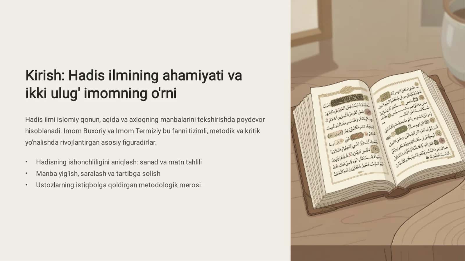 Imom Buxoriy va Imom Termiziy: Hadis ilmiga qo'shgan hissalarining qiyosiy tahlili 2