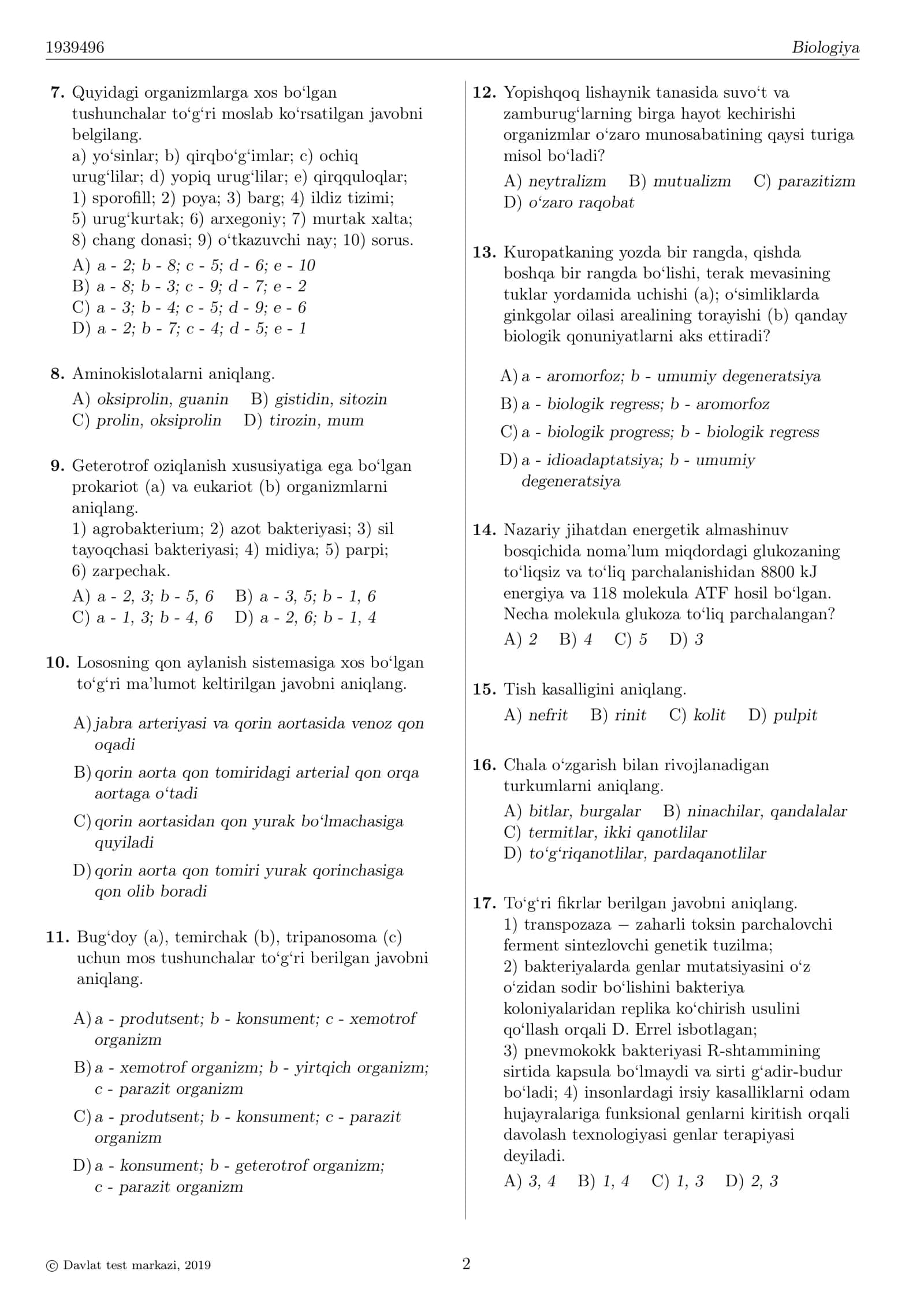 BIOLOGIYA 2