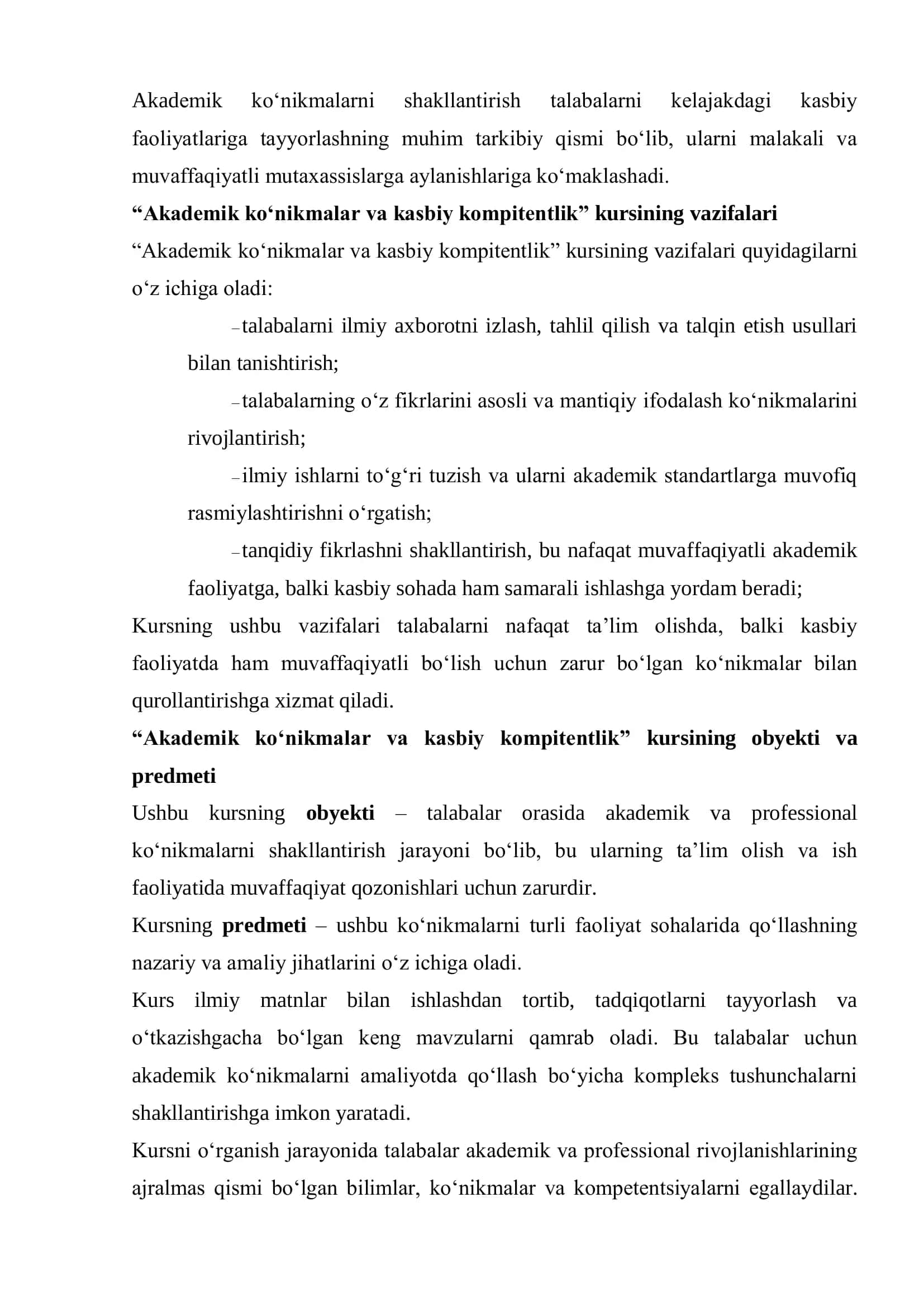 Akademik o‘qish asoslari 2