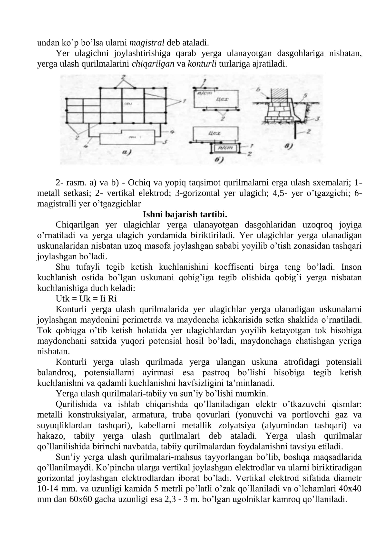 Talabalarning himoyalovchi yerga ulash tizimi bo’yicha amaliy 2