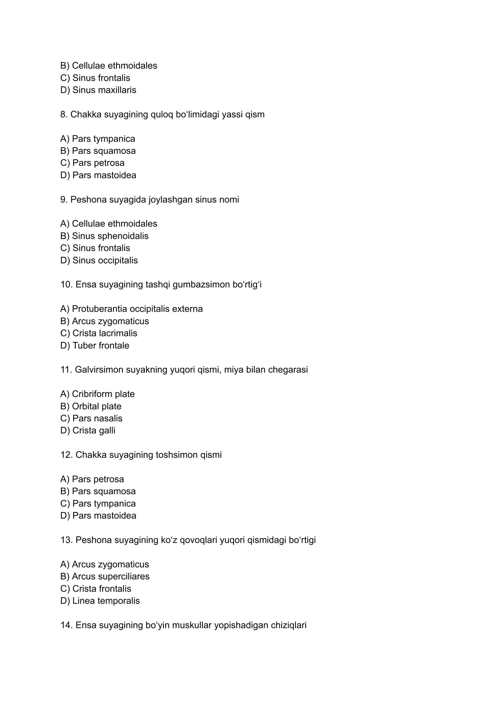 anatomiyadan test 2