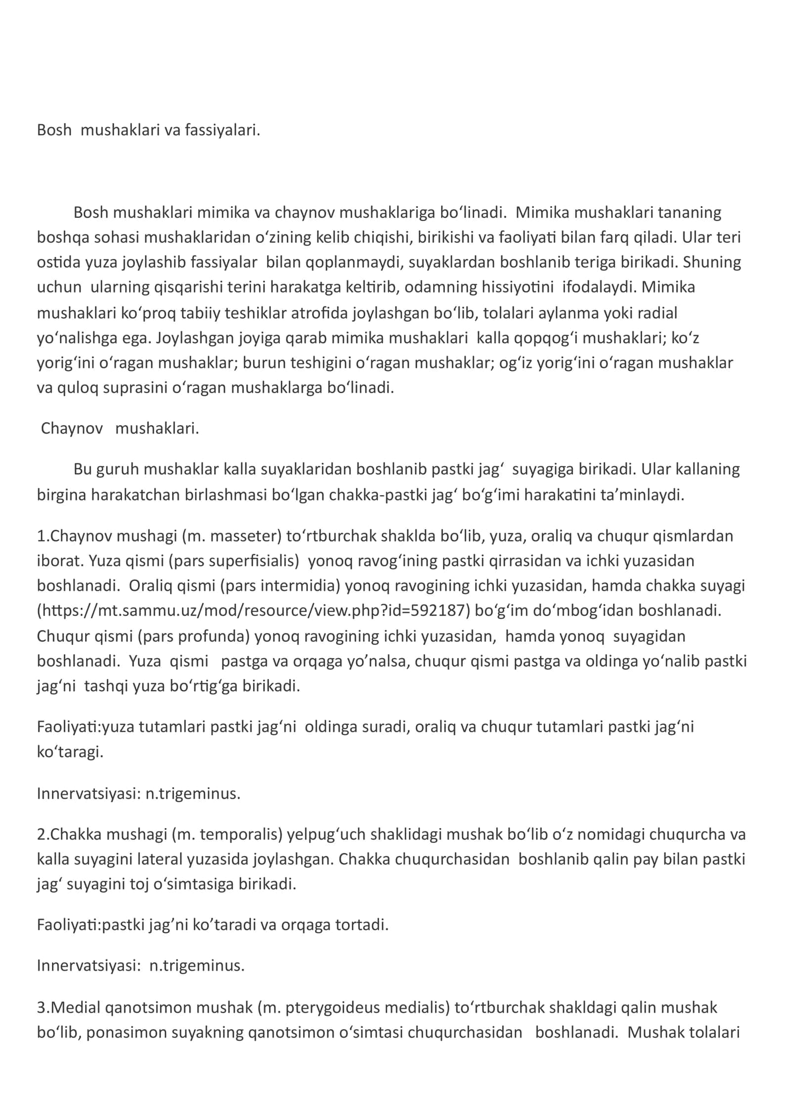 chakka-pastki jagʻ boʻgʻimning tuzilishi. pastki jagʻning biodinamikasi 2