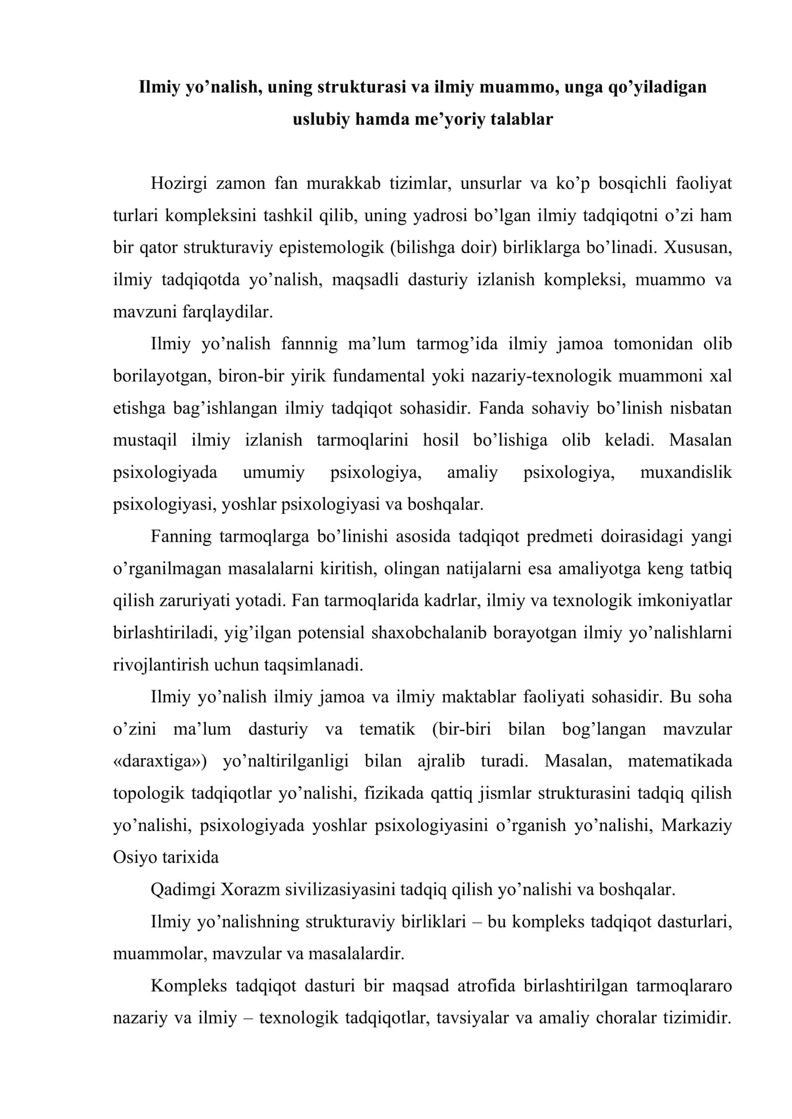 Ilmiy tadqiqot mavzularini asoslash metodologiyasi va ilmiy tadqiqotda axborot izlash va qayta ishlash 2