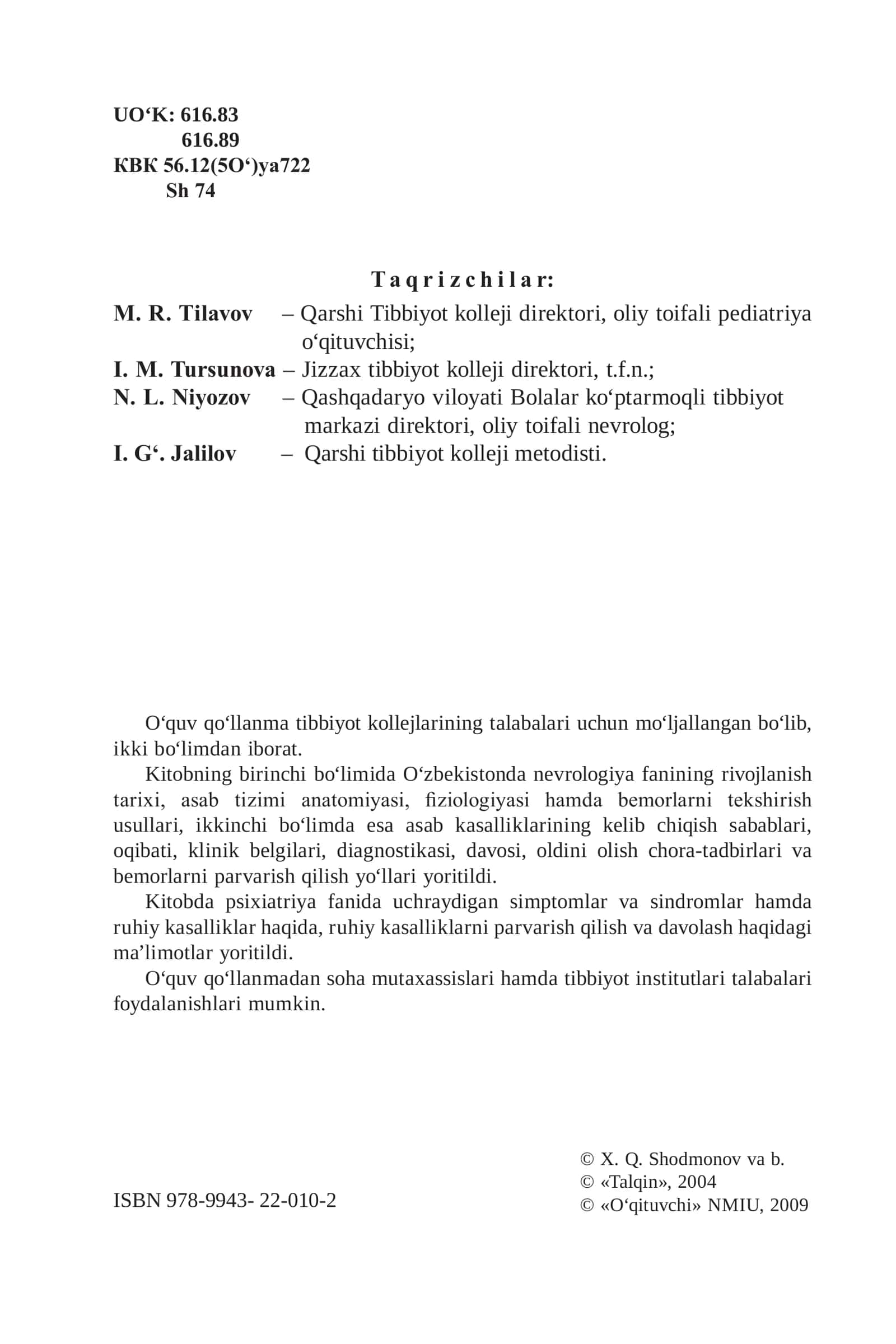 Asab va ruhiy kasalliklar 2