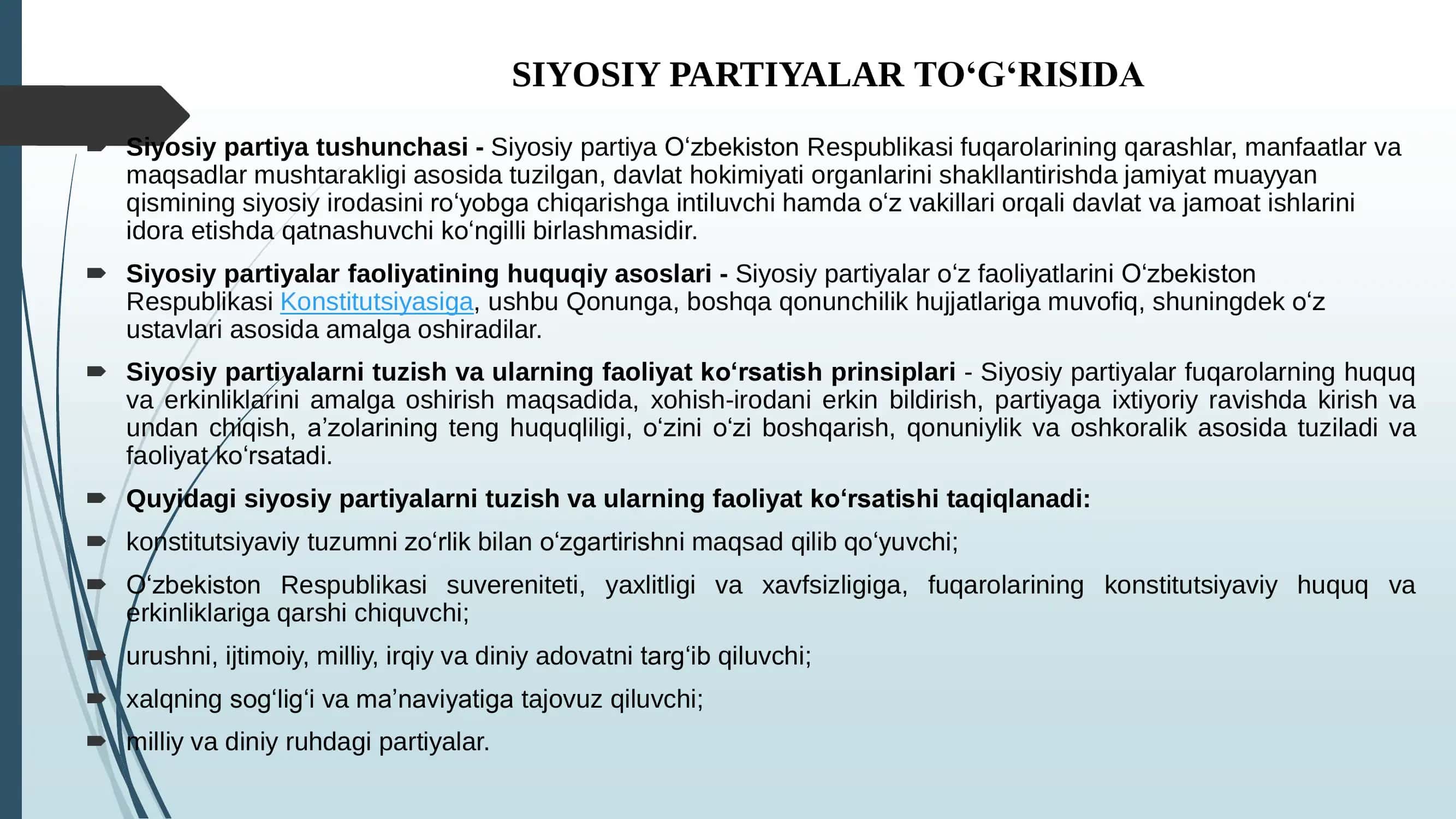 Siyosiy partiyalarning tashkiliy tuzilmalari va partiya qurilishi masalalari 2
