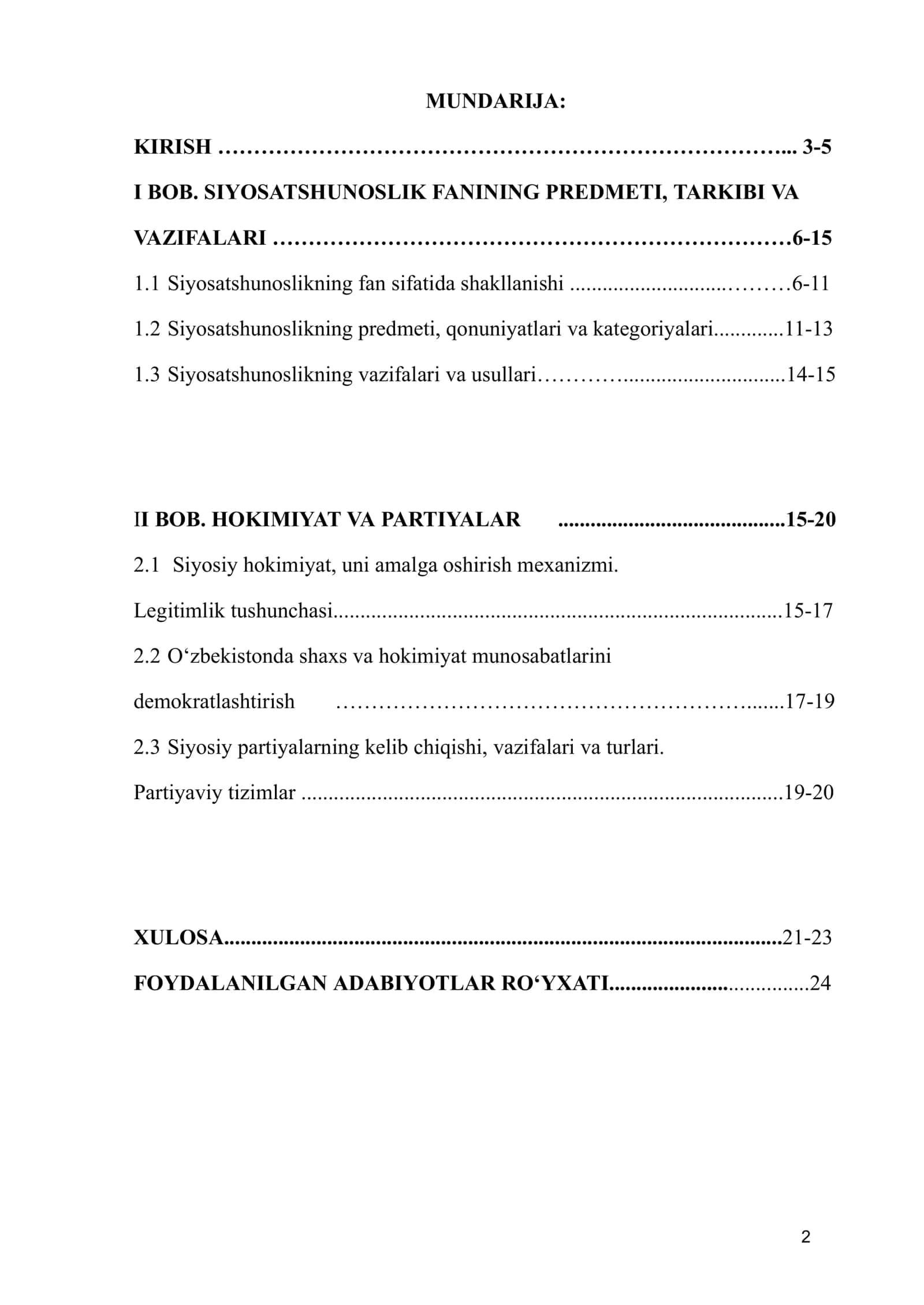SIYOSIY HOKIMIYATNING MANBALARI VA RESURSLARI 2