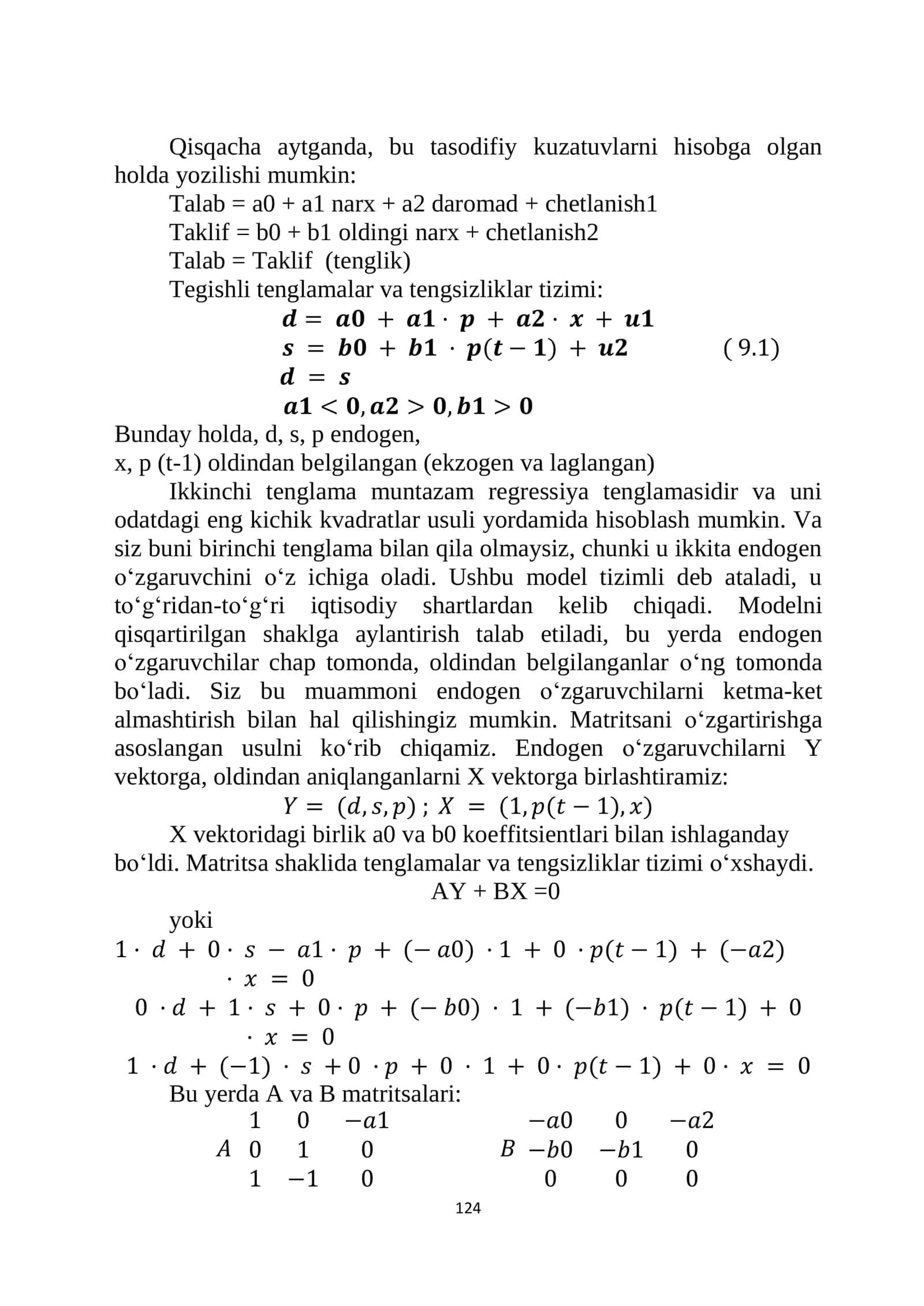 ekonometrik tenglamalar 2
