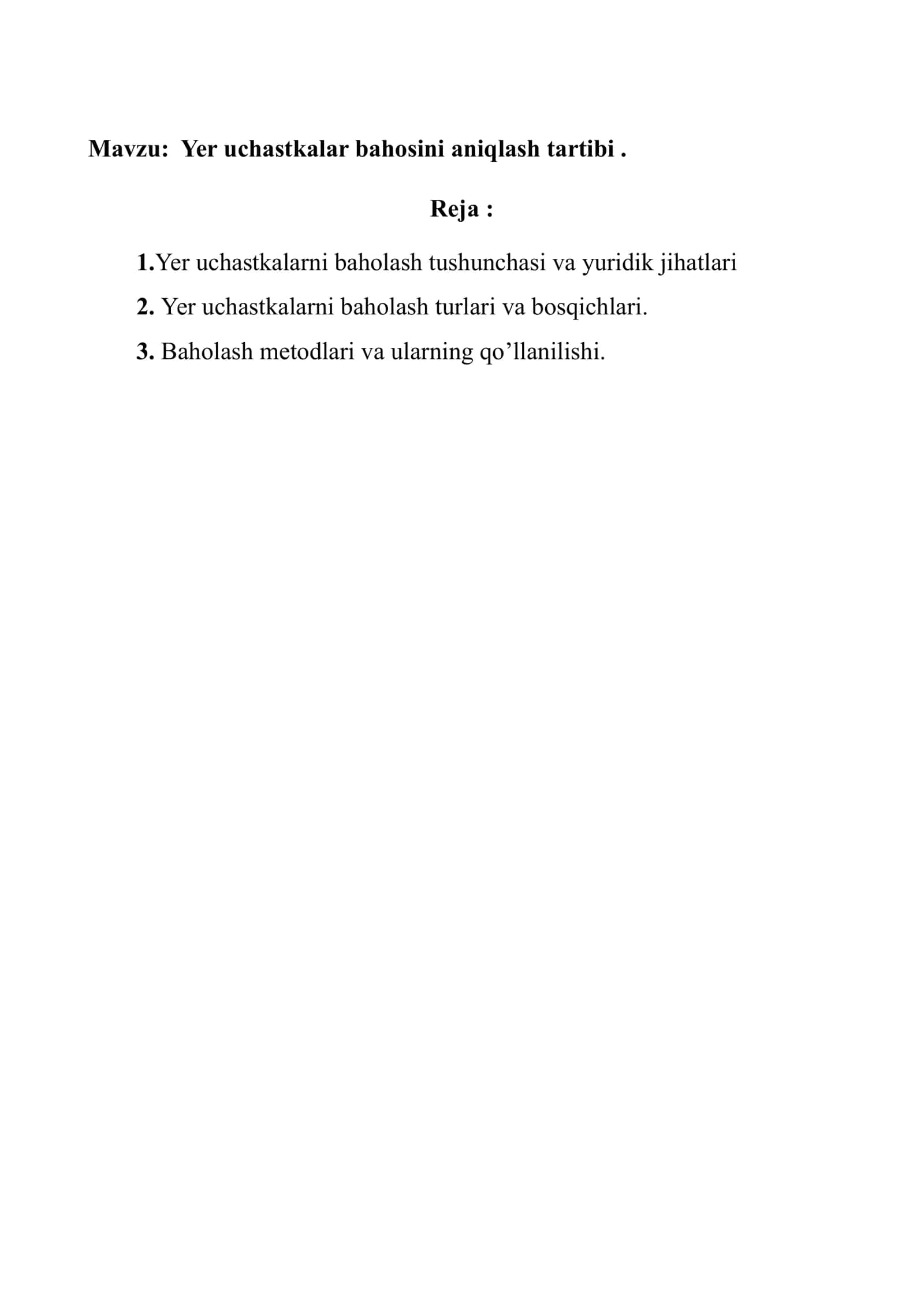 Yer uchastkalar bahosini aniqlash tartibi 2