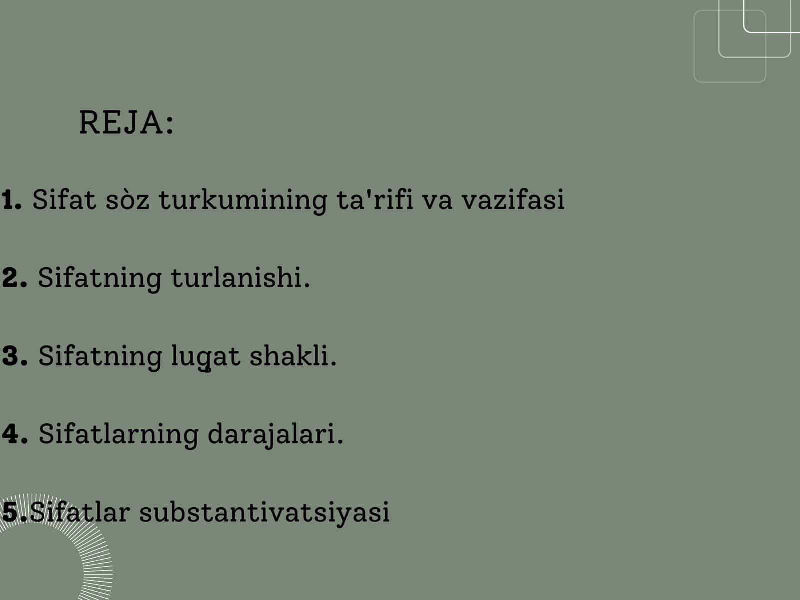 Sifatning grammatik kategoriyalari 2